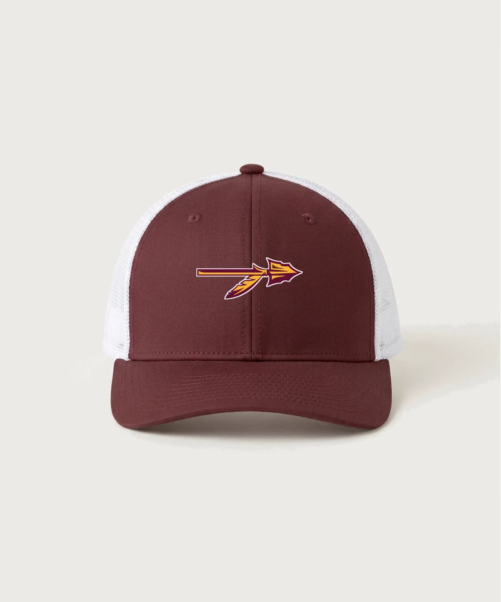 Stockton High School Football - Maroon/ White Sport-Tek Club Trucker Cap STC46
