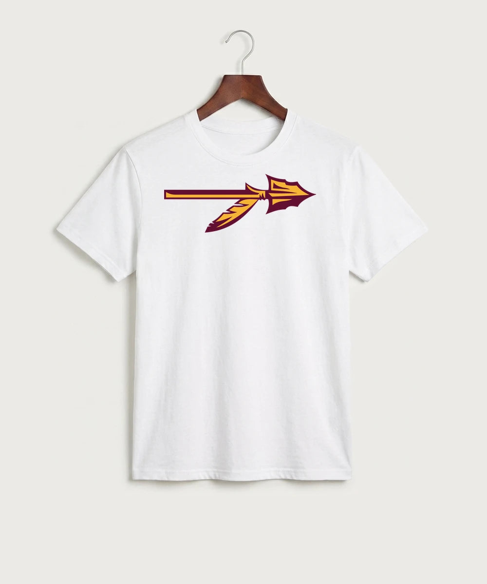 Stockton High School Football - White Port & Co Core Cotton Tee. PC54