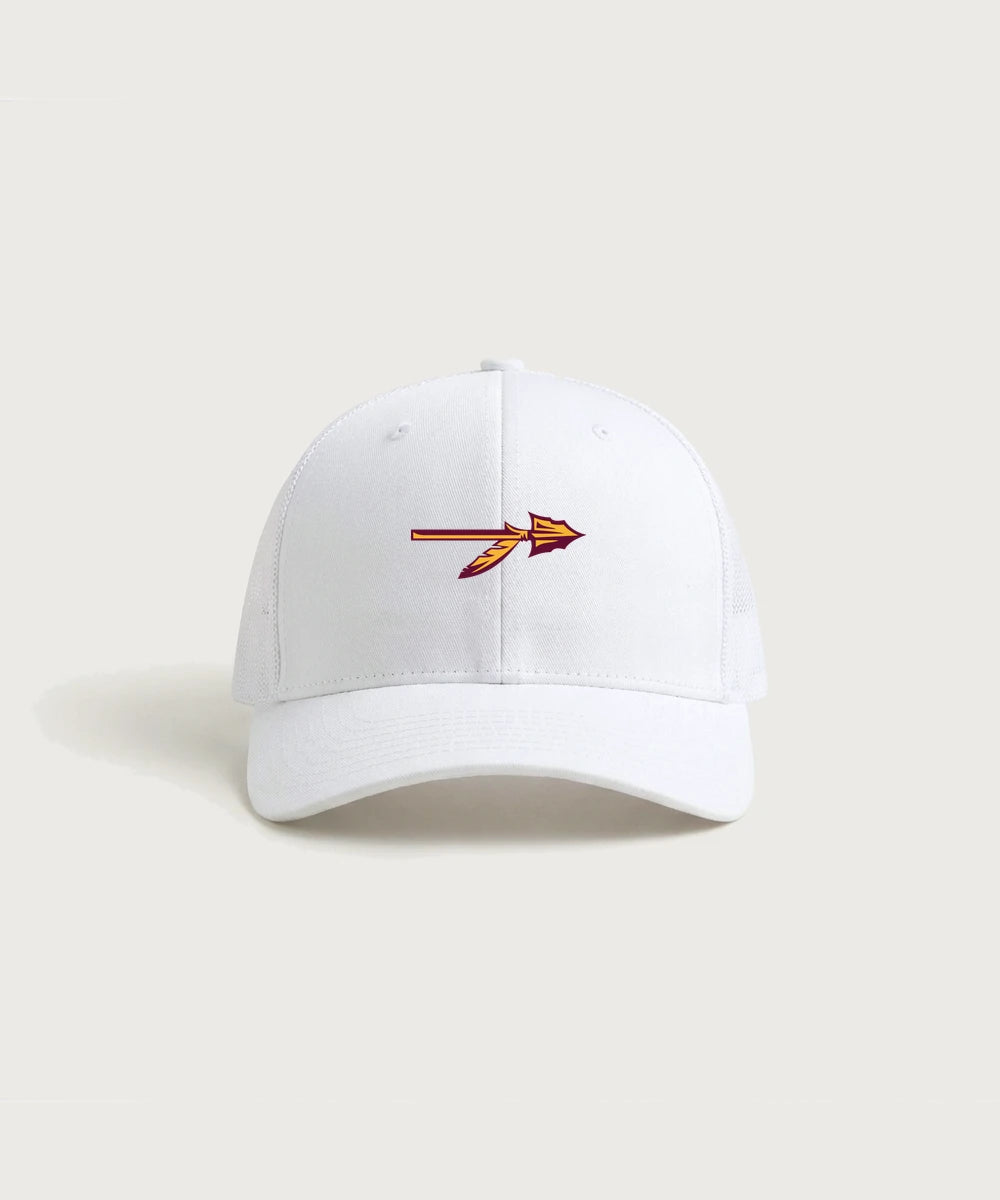 Stockton High School Football - White/ White Sport-Tek Club Trucker Cap STC46