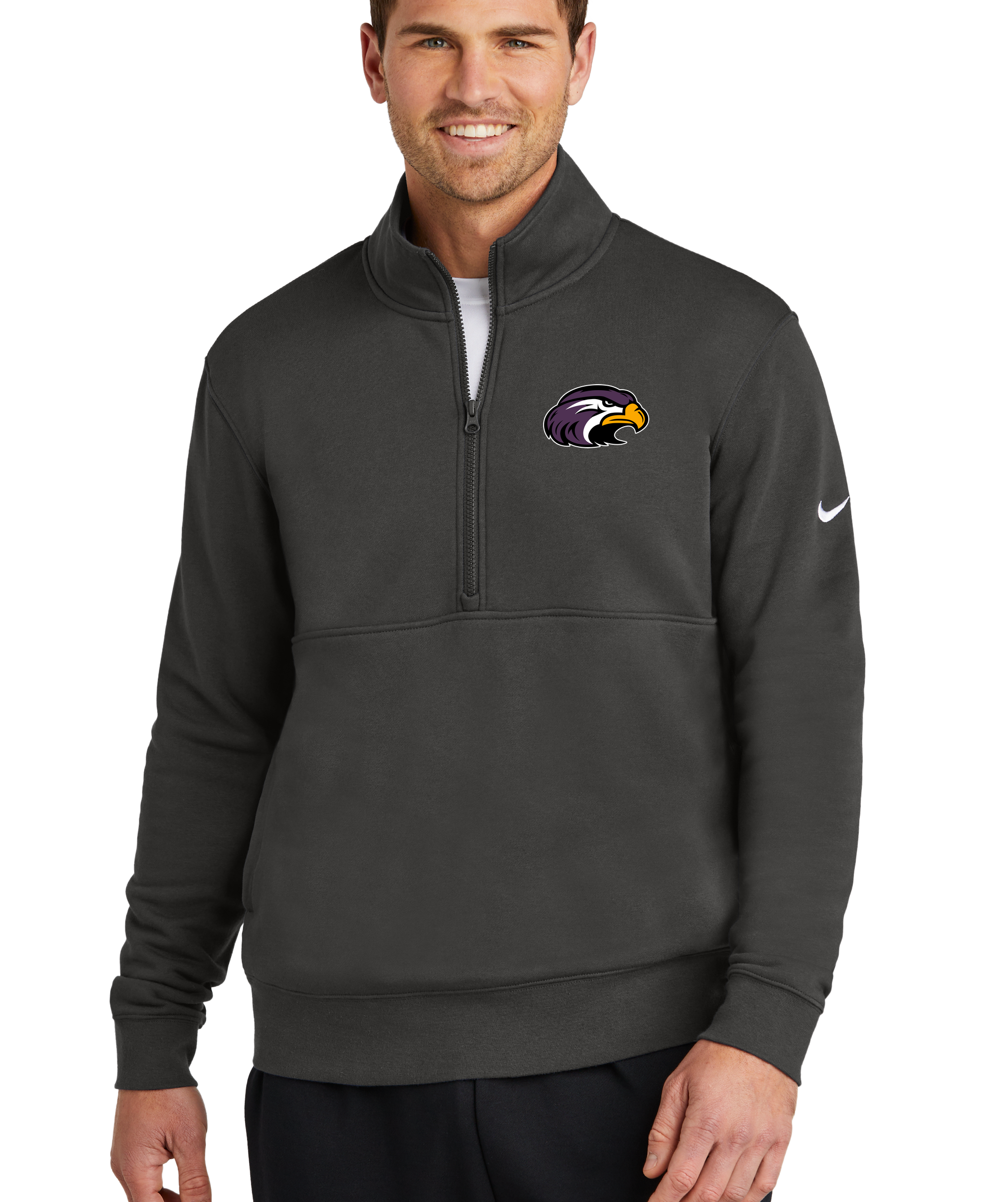 Montevideo Baseball - Anthracite 1/2 Zip - Left Chest