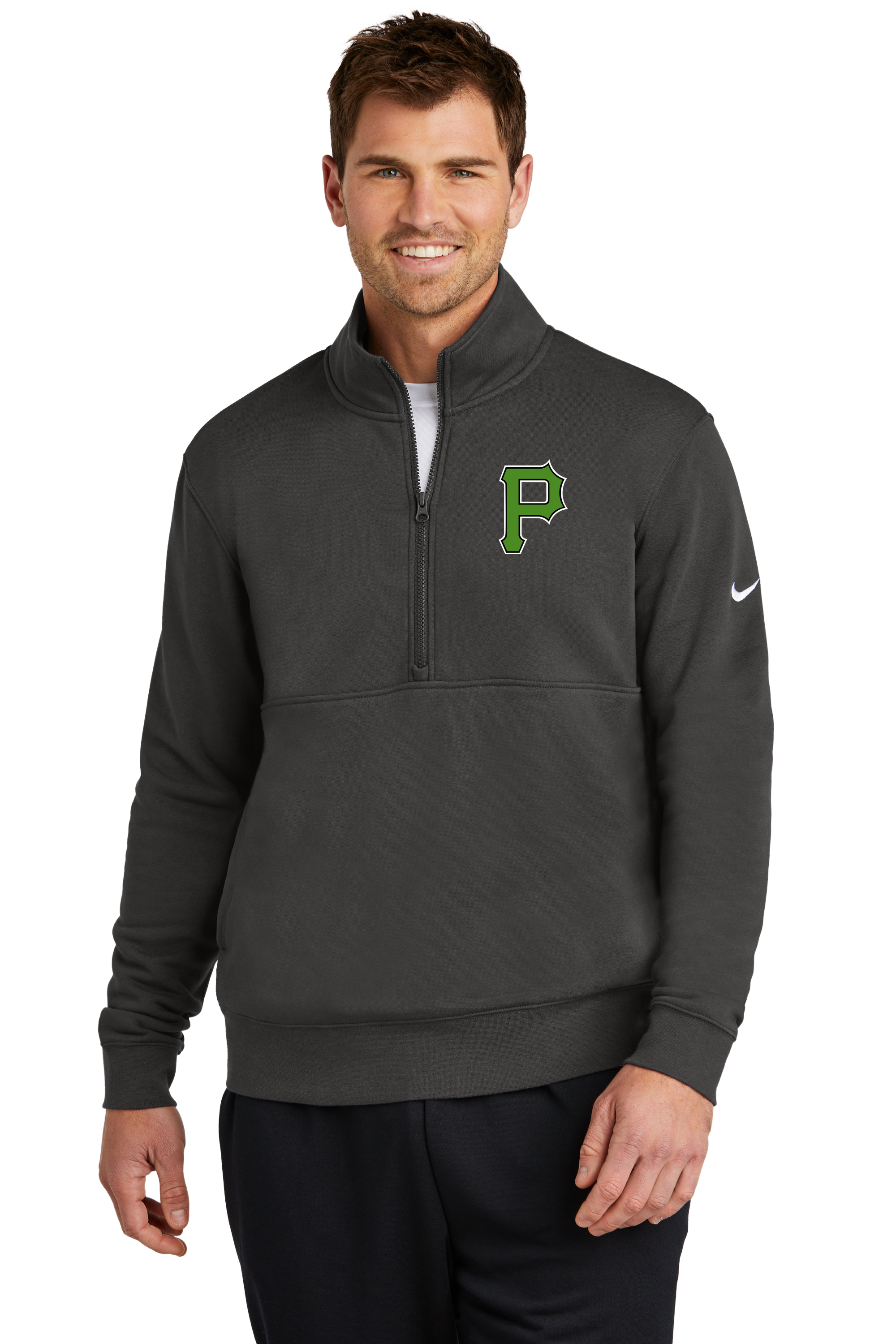 Pipestone Baseball - Anthracite 1/2 Zip - Left Chest