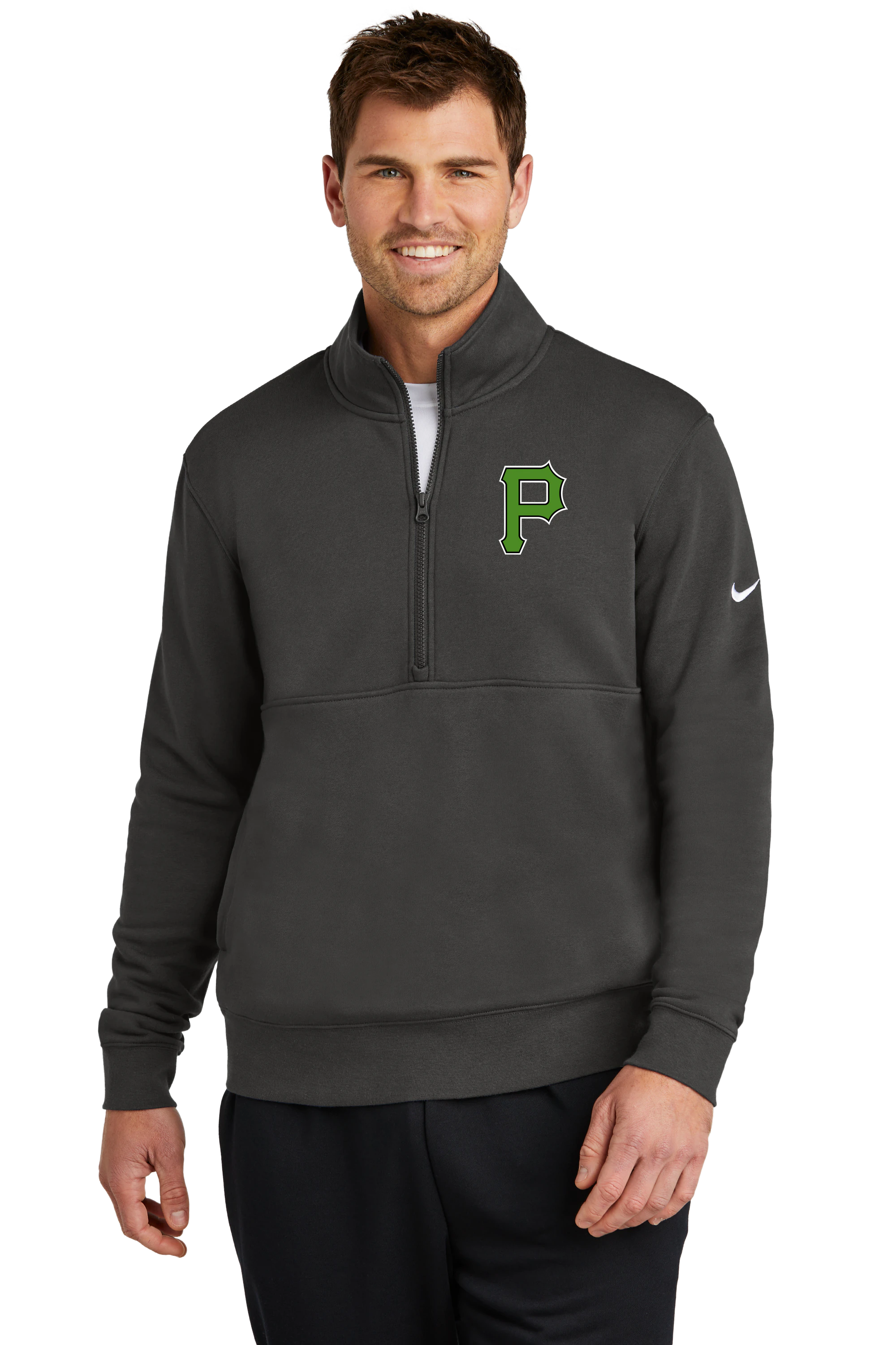 Pipestone Baseball - Anthracite 1/2 Zip - Left Chest