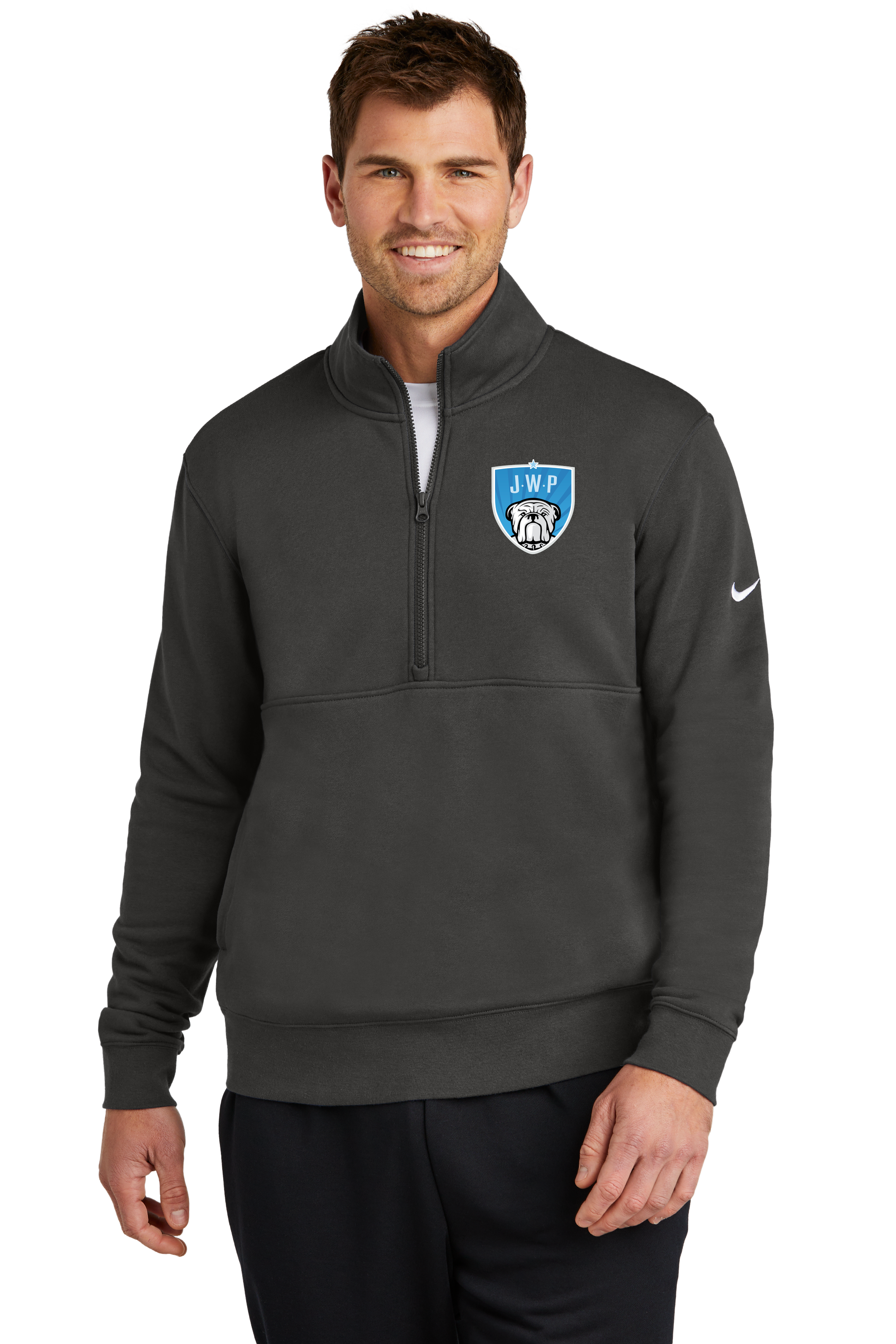 JWP Youth Baseball and Softball - Anthracite 1/2 Zip - Left Chest