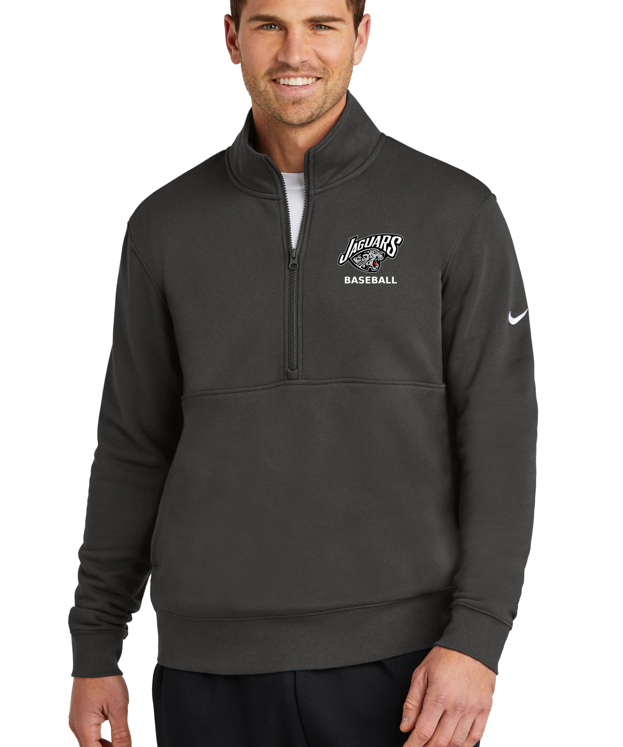 Hinckley Finlayson Baseball - Anthracite 1/2 Zip - Left Chest