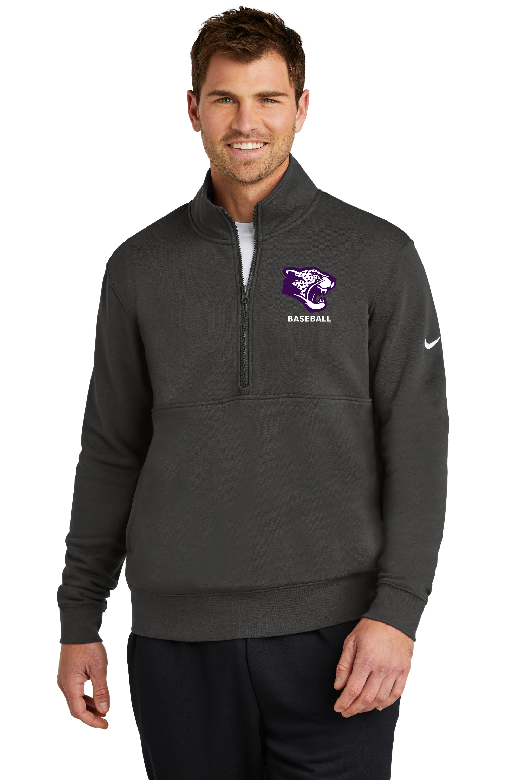 Truman Baseball - Anthracite 1/2 Zip - Left Chest