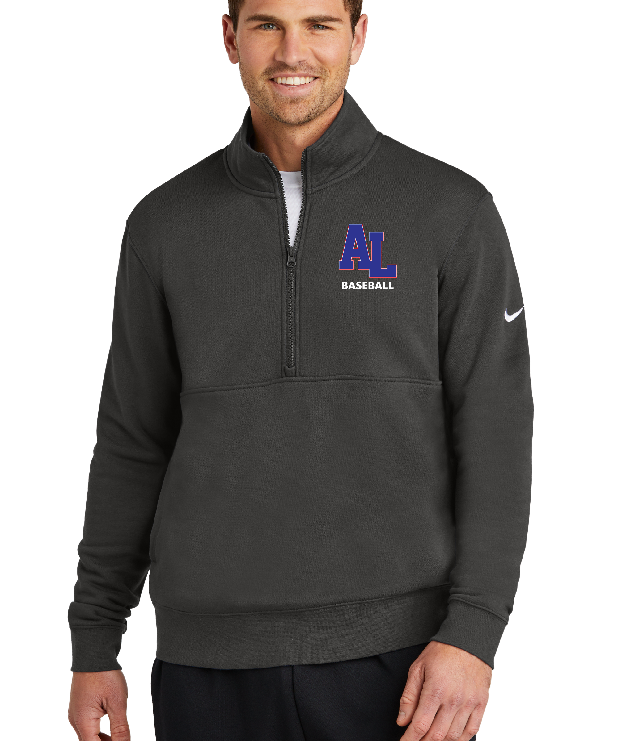 Albert Lea Baseball - Anthracite 1/2 Zip - Left Chest