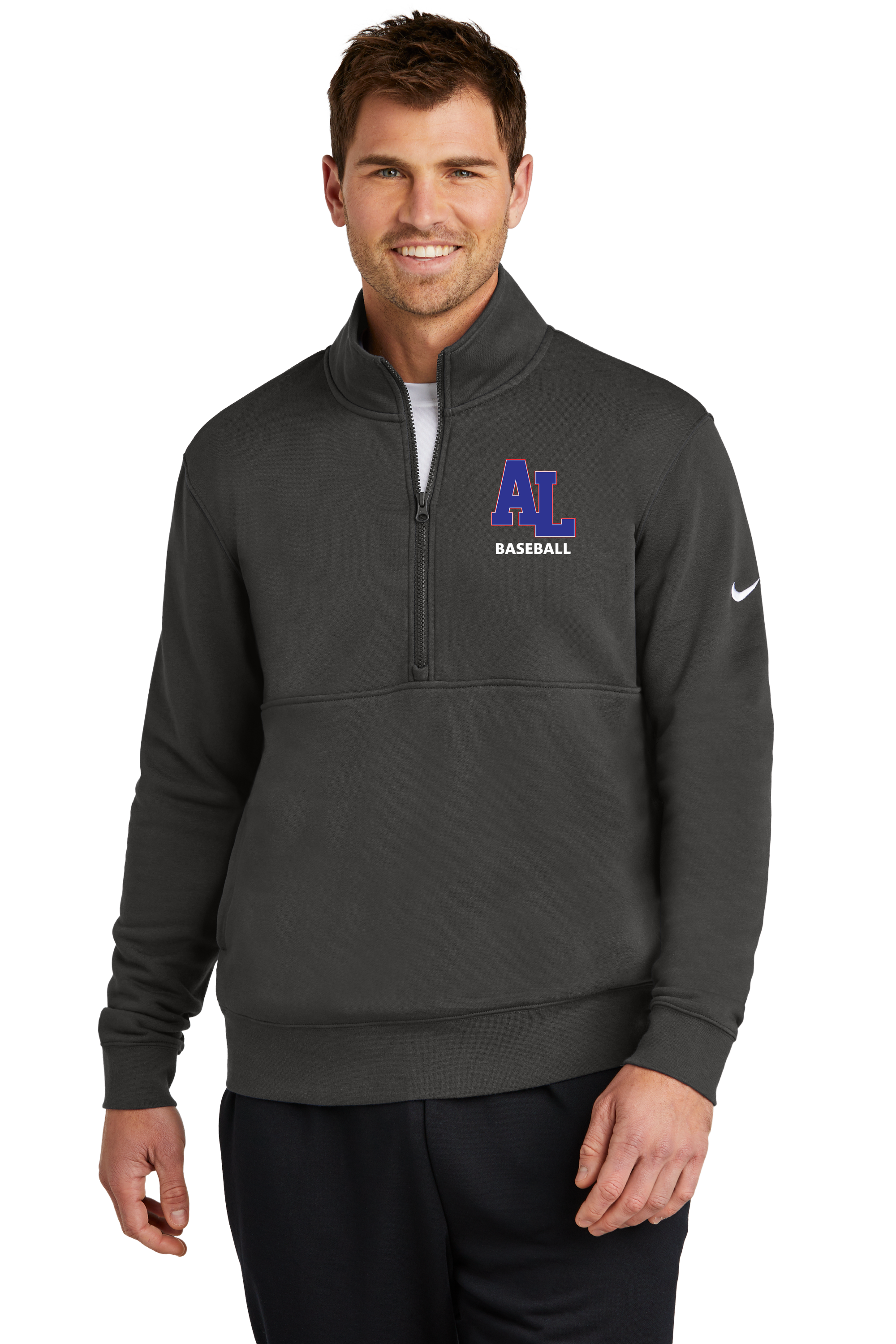 Albert Lea Baseball - Anthracite 1/2 Zip - Left Chest