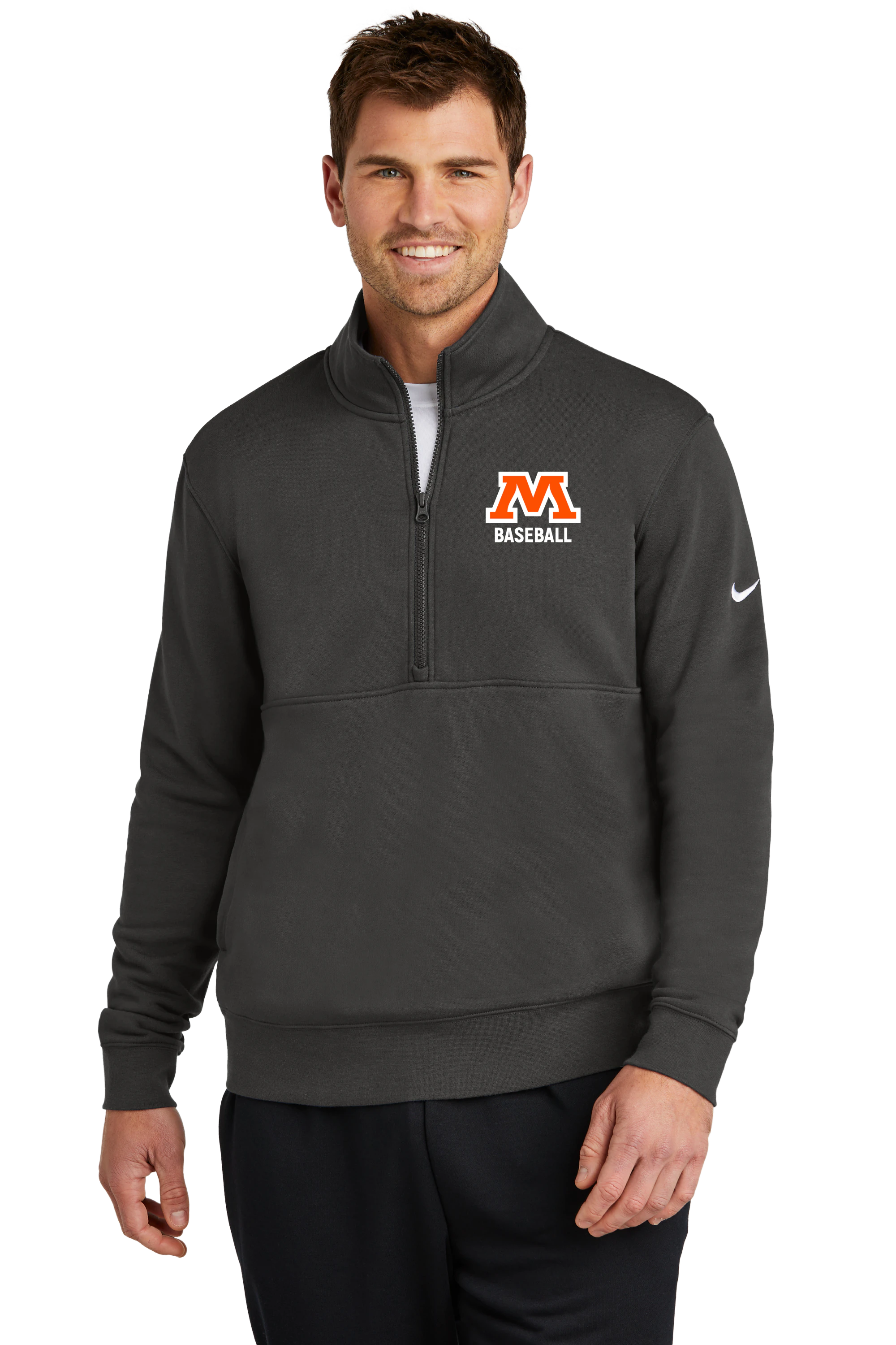 Moorhead Baseball - Anthracite 1/2 Zip - Left Chest