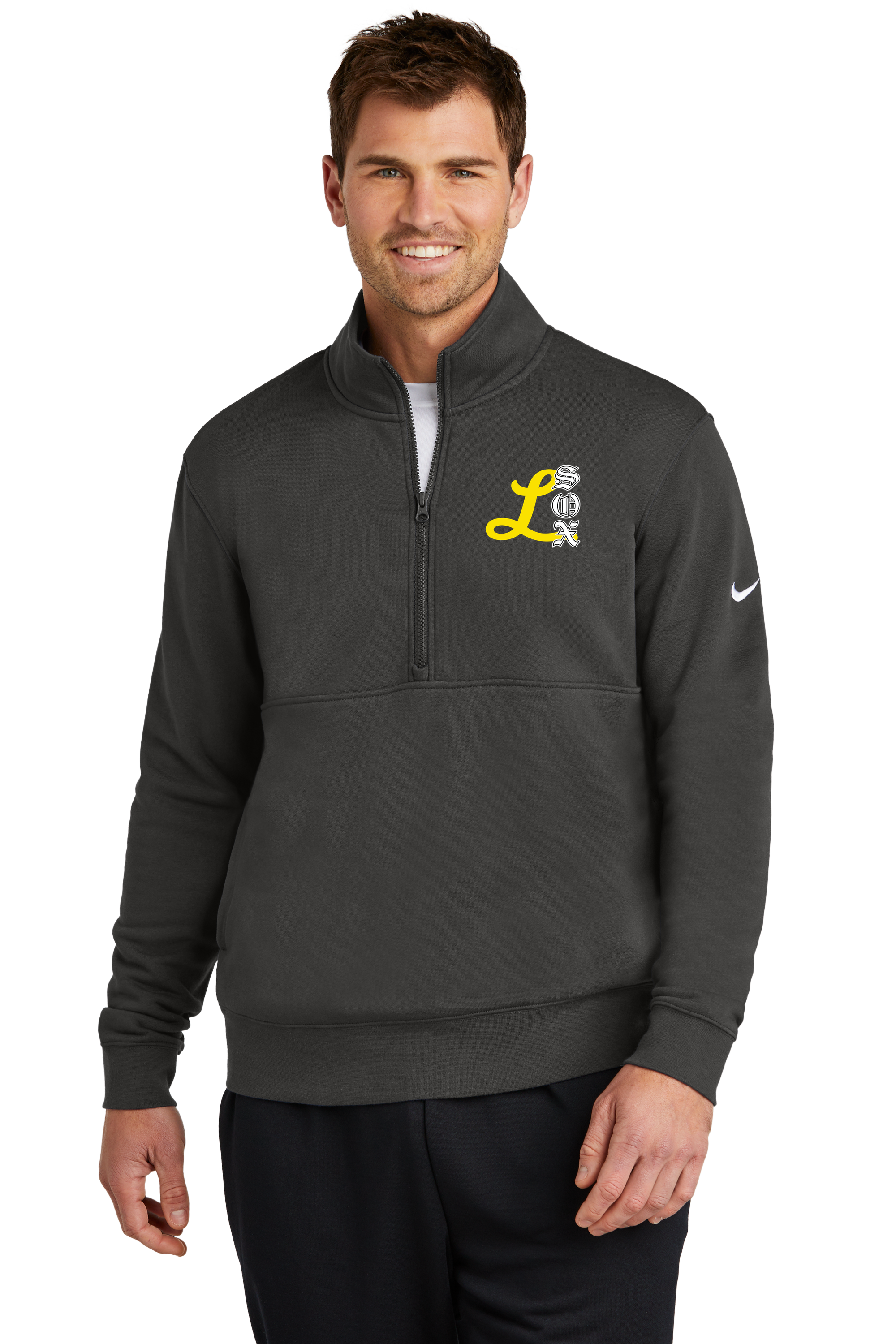 Lamberton LongSox Baseball - Anthracite 1/2 Zip - Left Chest