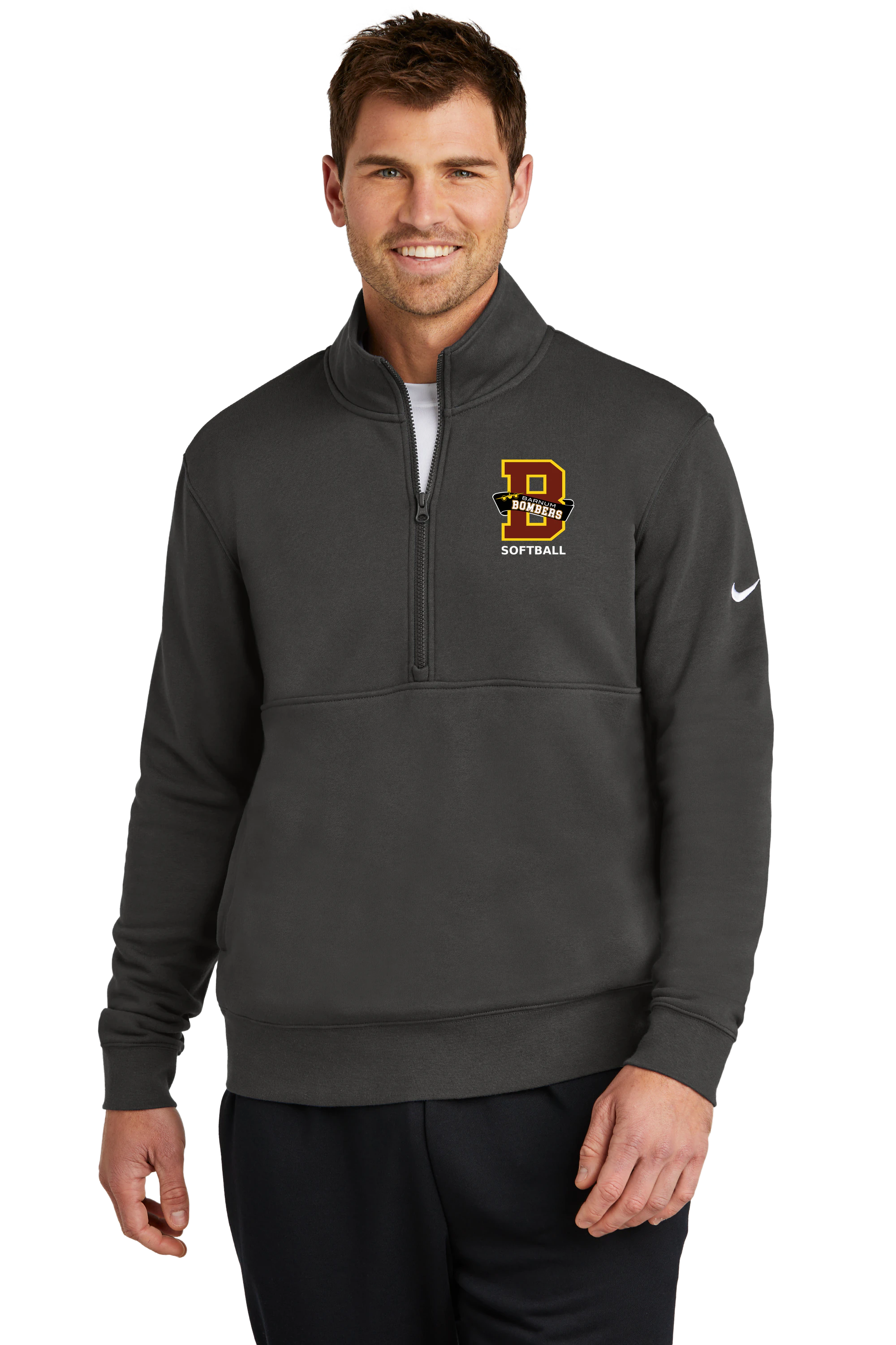 Barnum Softball - Anthracite 1/2 Zip - Left Chest
