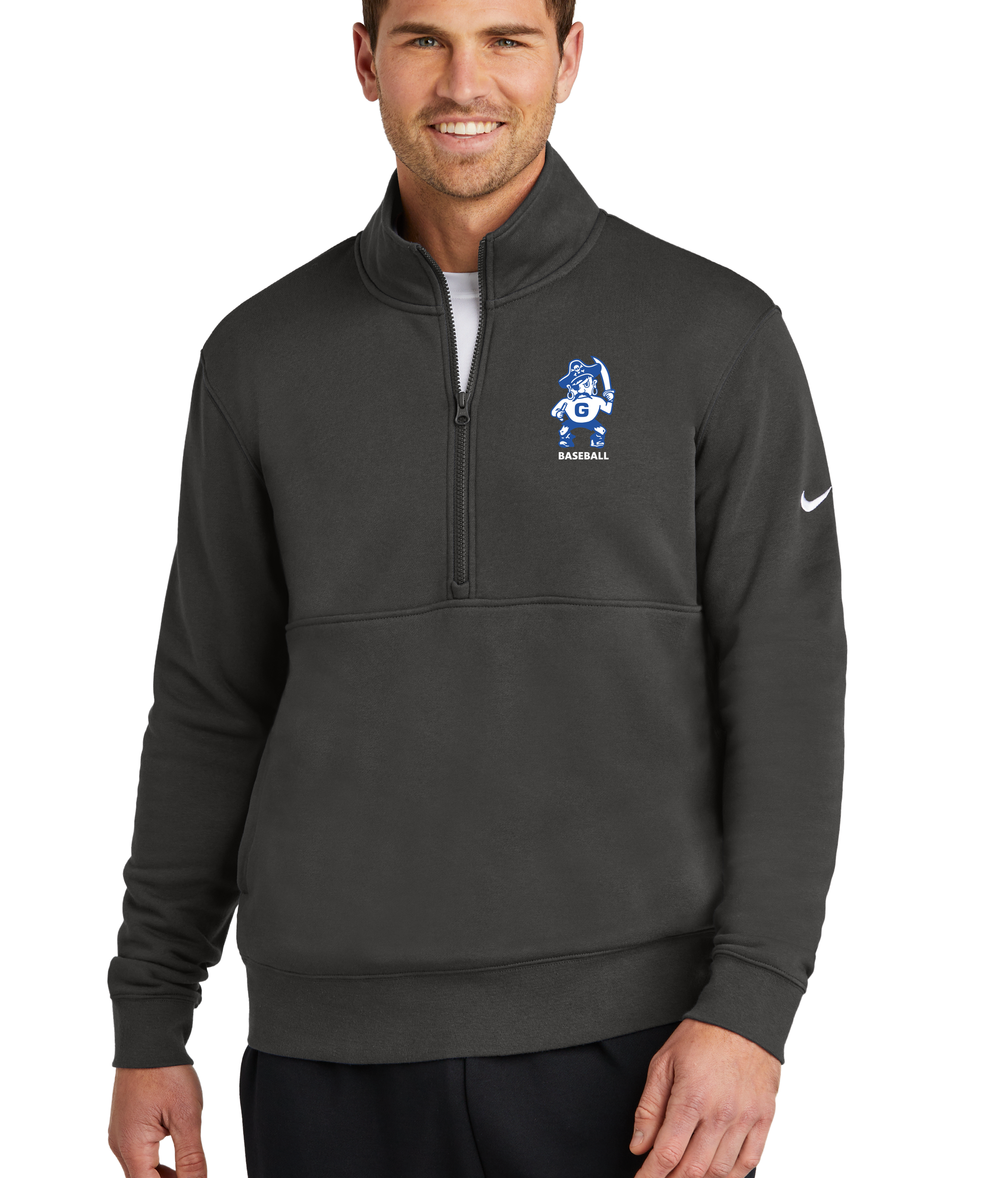 Galena Baseball - Anthracite 1/2 Zip - Left Chest