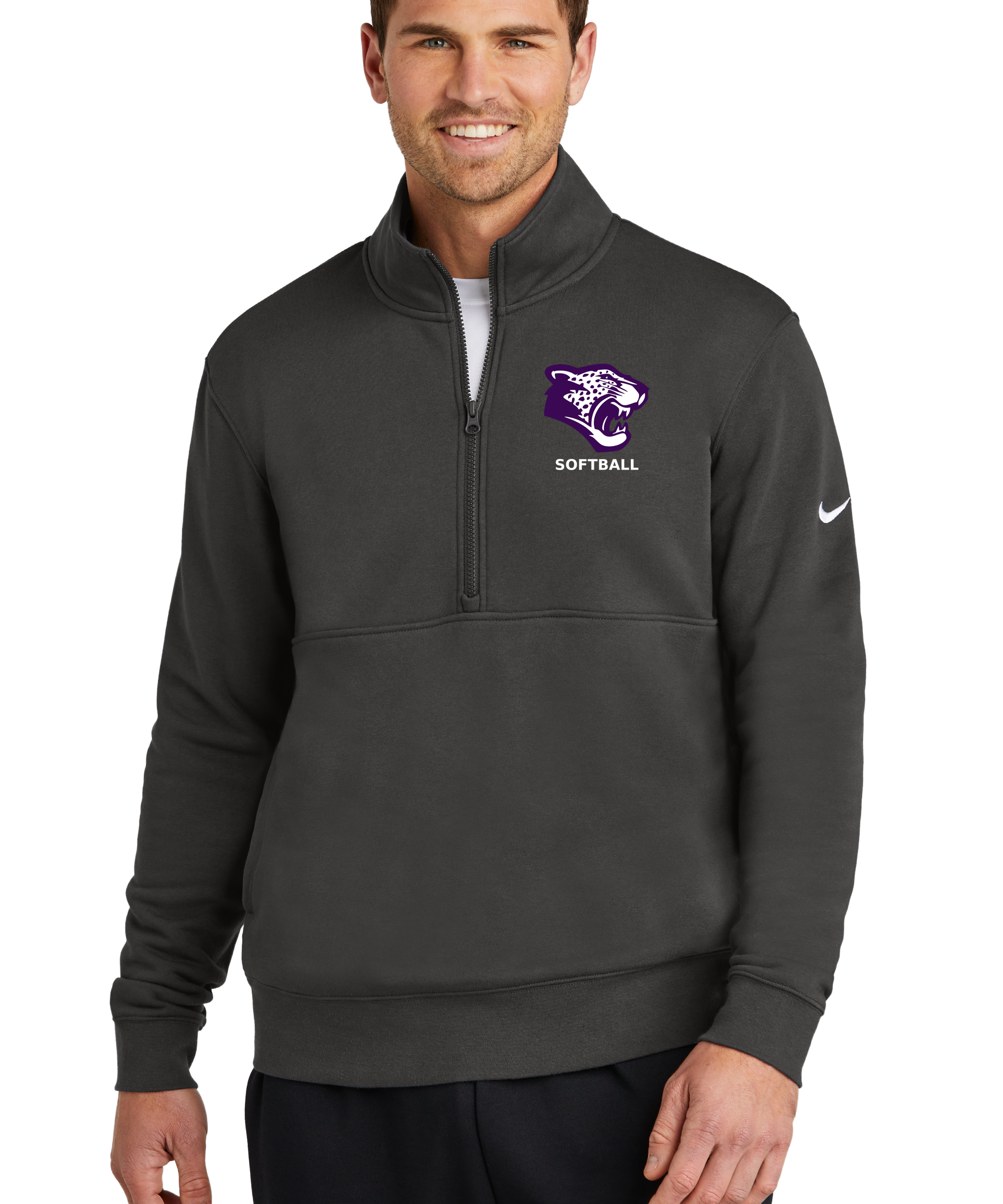Truman Softball - Anthracite 1/2 Zip - Left Chest