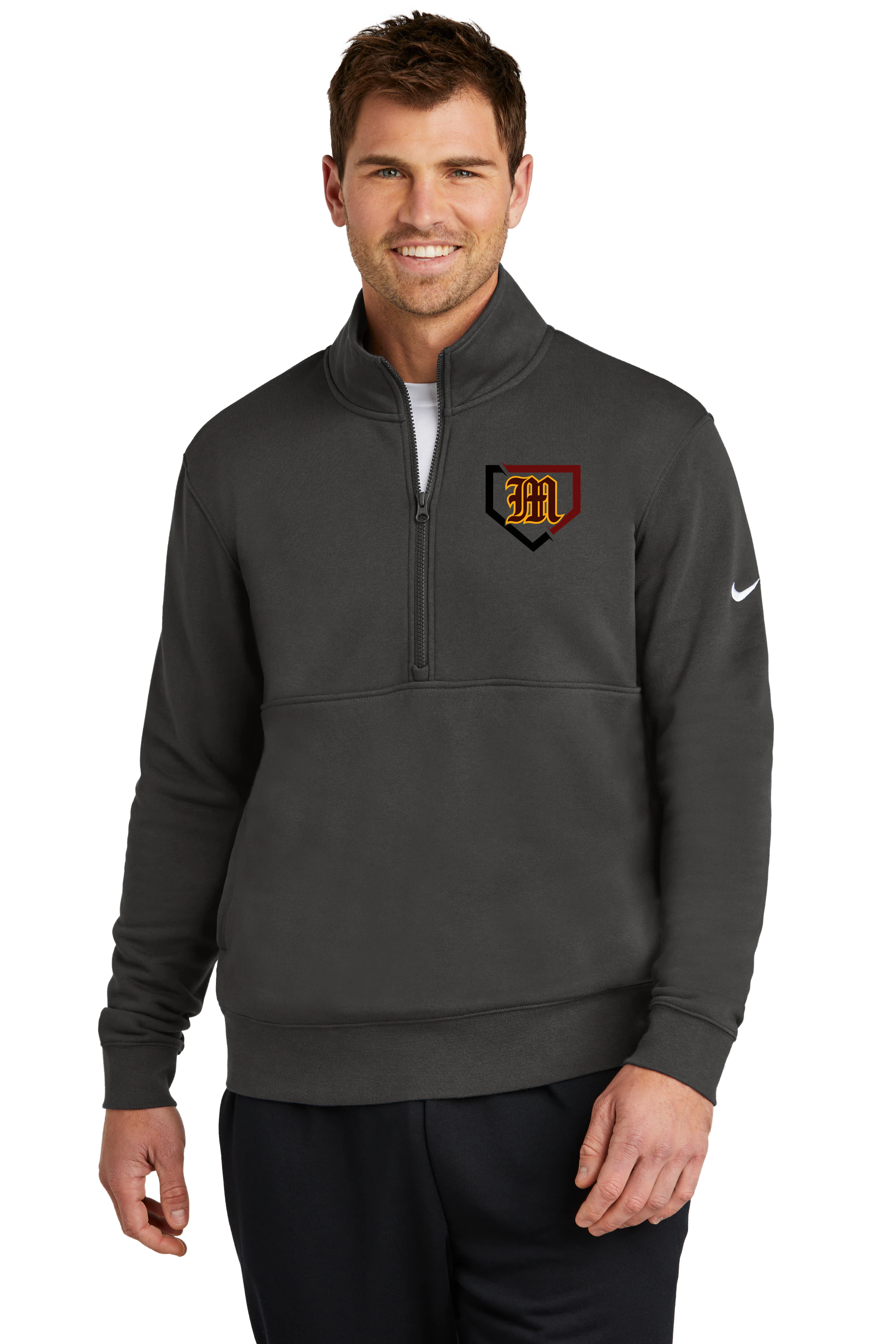 Menomonie Baseball - Anthracite 1/2 Zip - Left Chest