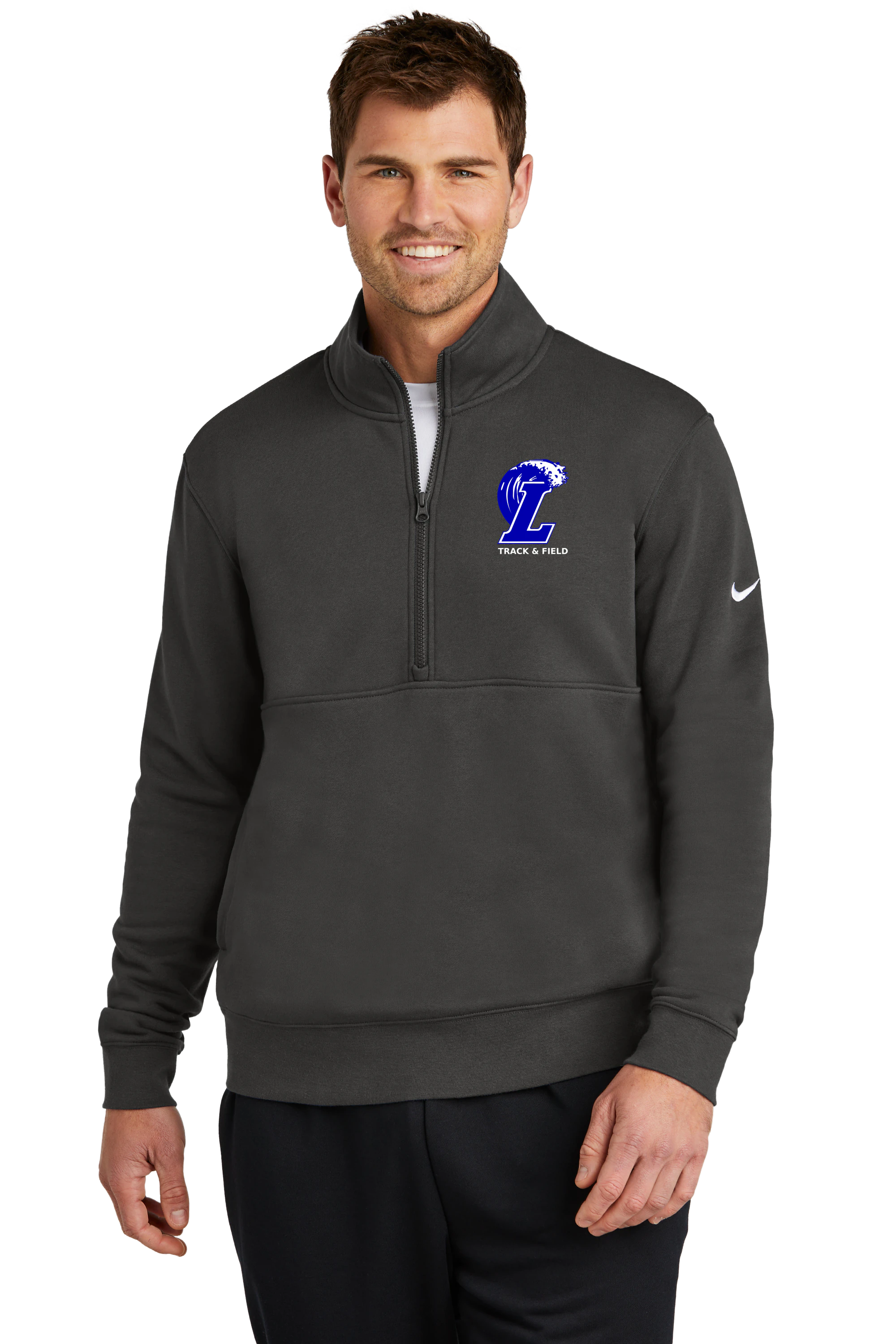 Lakeview Track - Anthracite 1/2 Zip - Left Chest