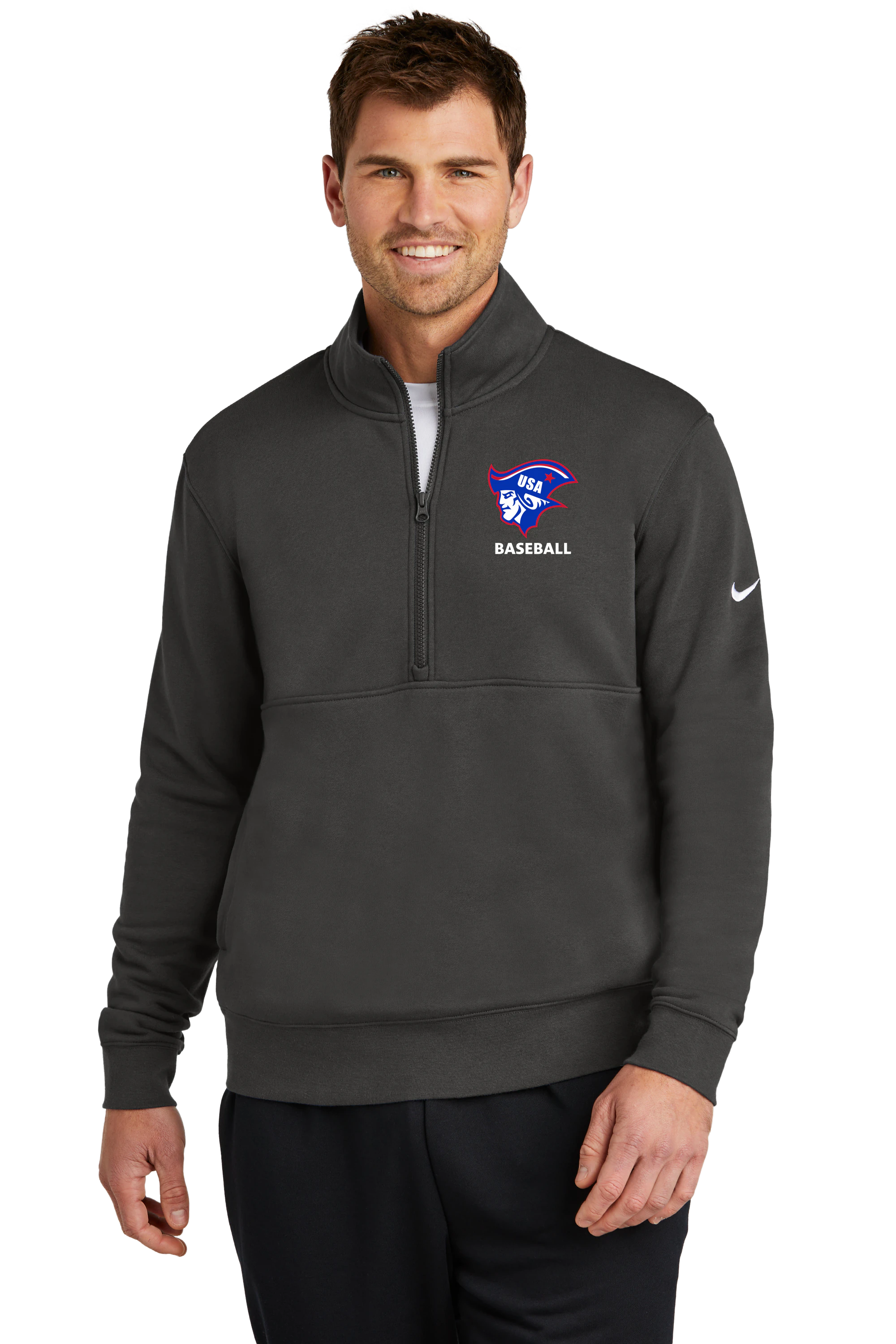 Testing For Rachel - Anthracite 1/2 Zip - Left Chest