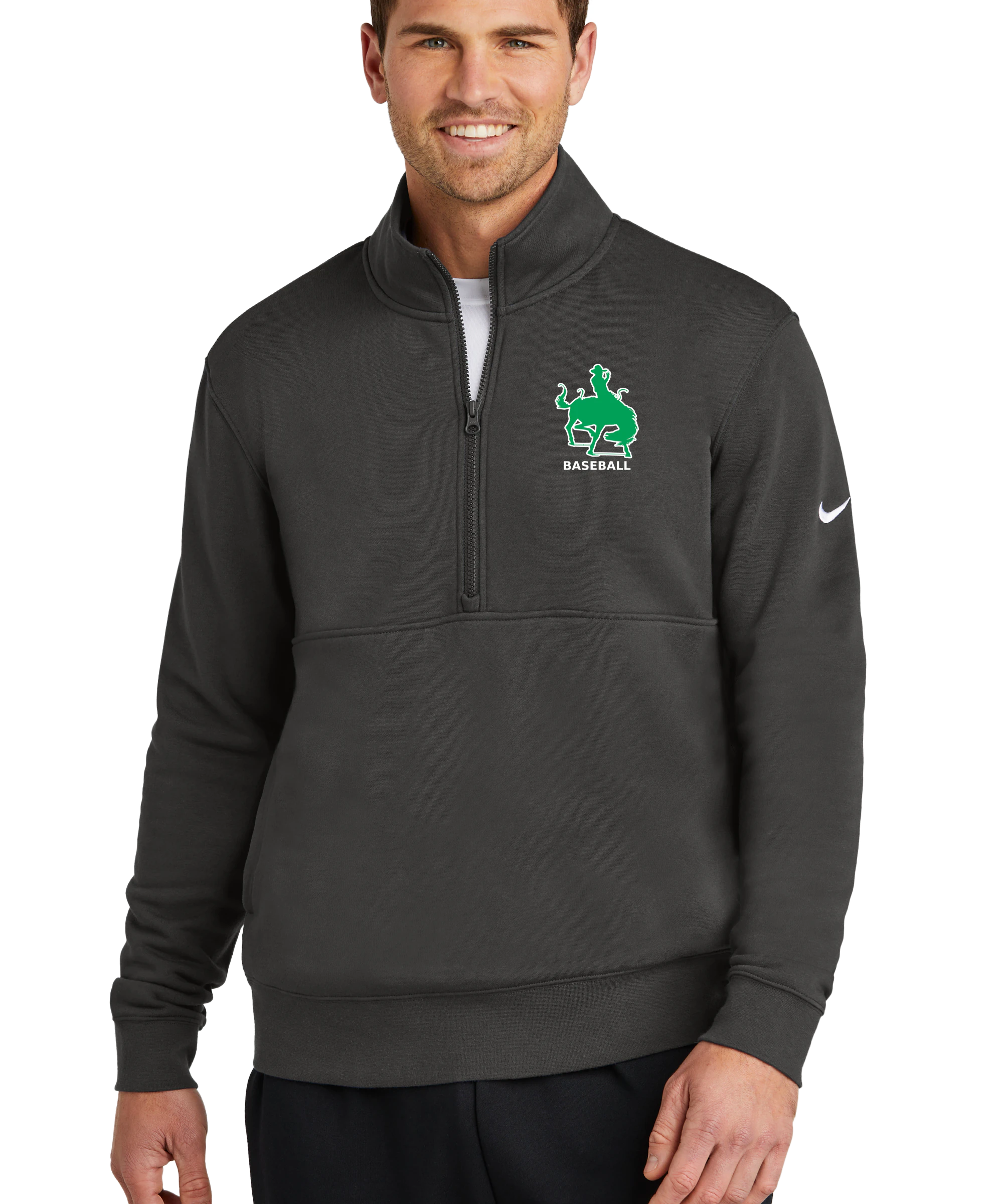 Breckenridge Baseball - Anthracite 1/2 Zip - Left Chest