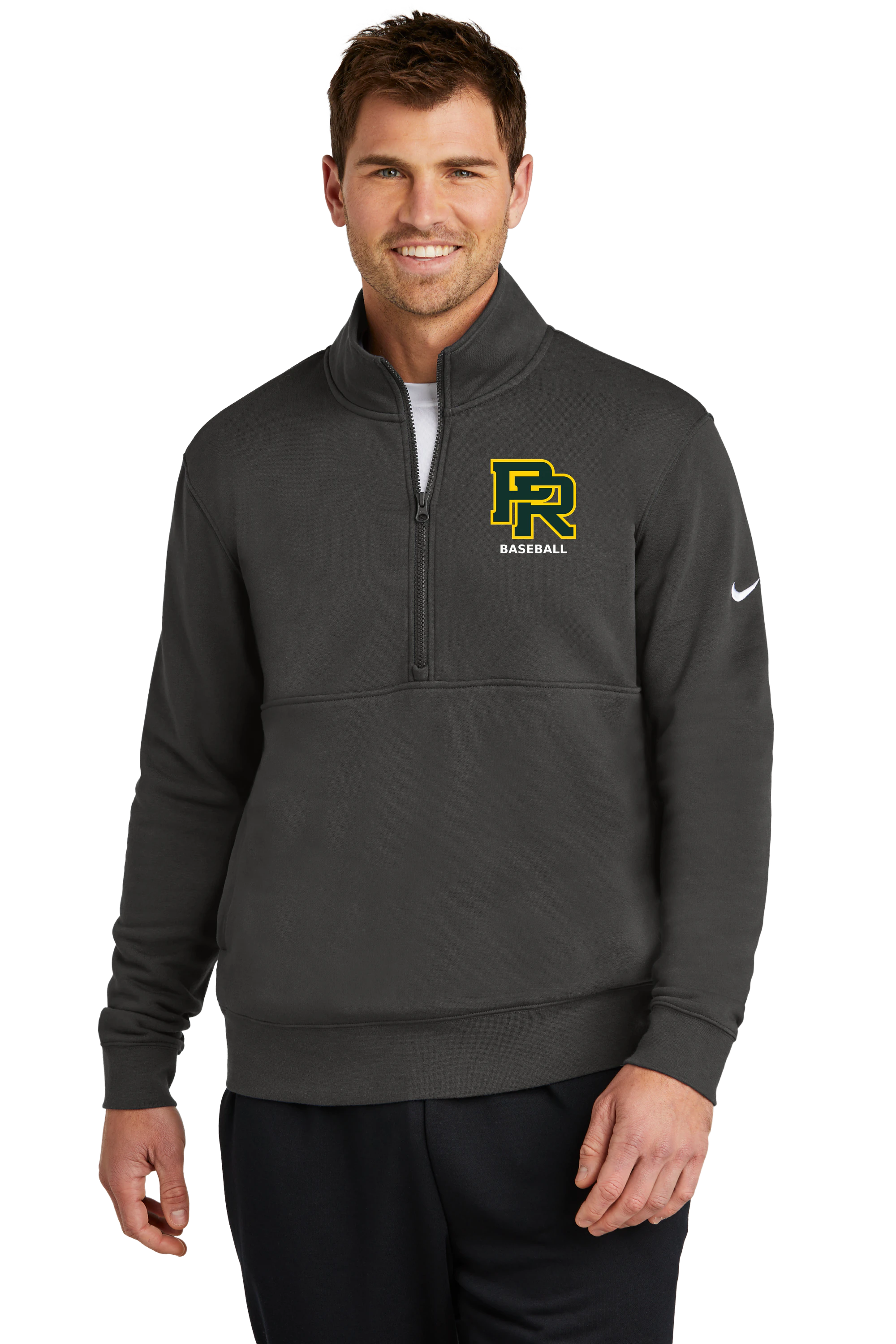 Proctor Baseball - Anthracite 1/2 Zip - Left Chest