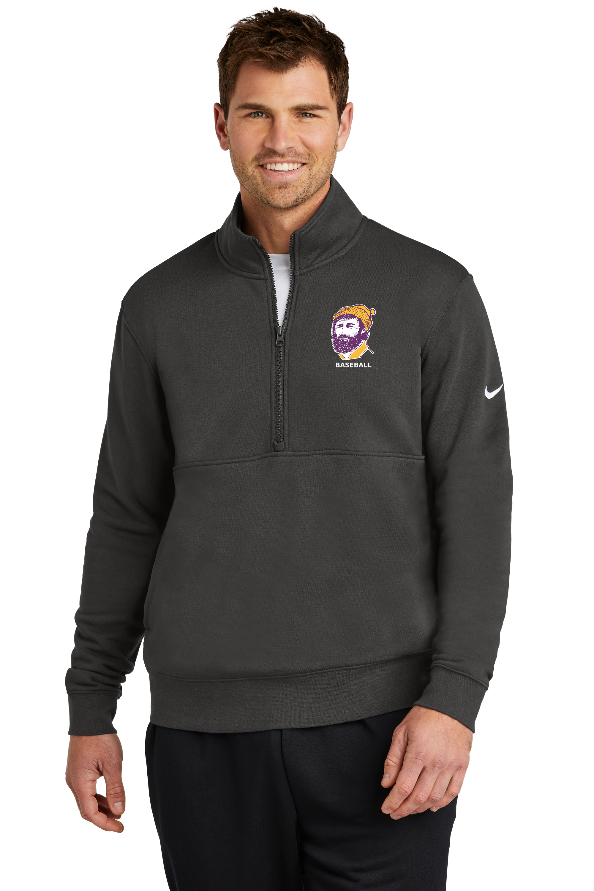 Cloquet Baseball - Anthracite 1/2 Zip - Left Chest