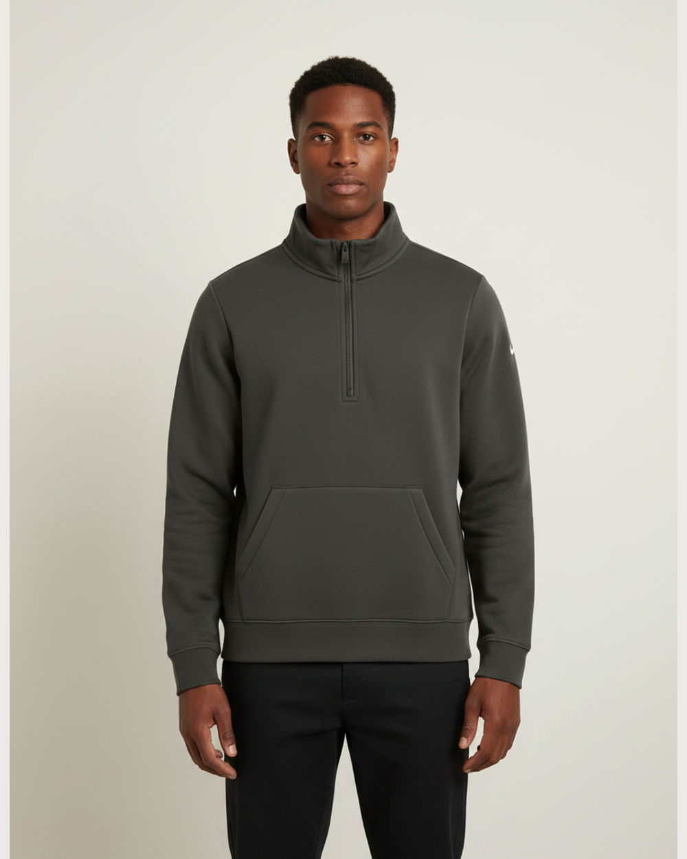 Notre Dame High School Team Store - Anthracite 1/2 Zip - Left Chest (model)