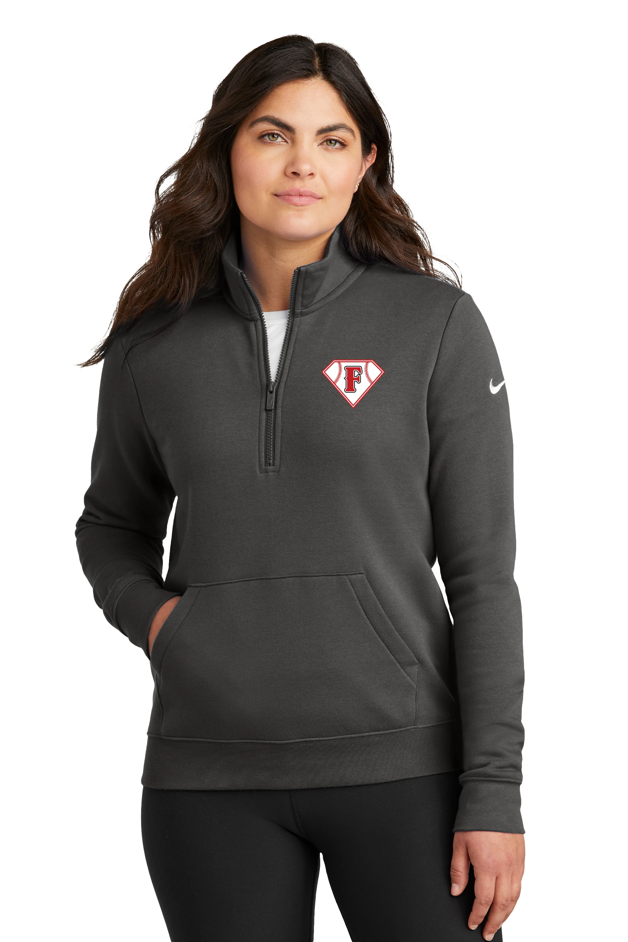 Fairmont Baseball - Anthracite 1/2 Zip - Left Chest