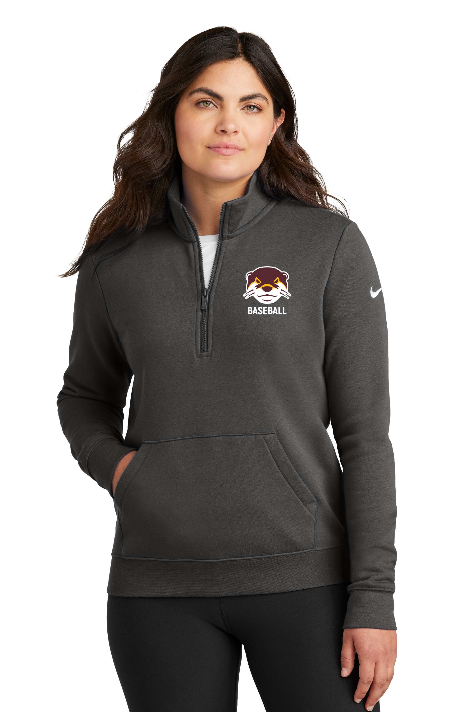 Fergus Falls Baseball - Anthracite 1/2 Zip - Left Chest