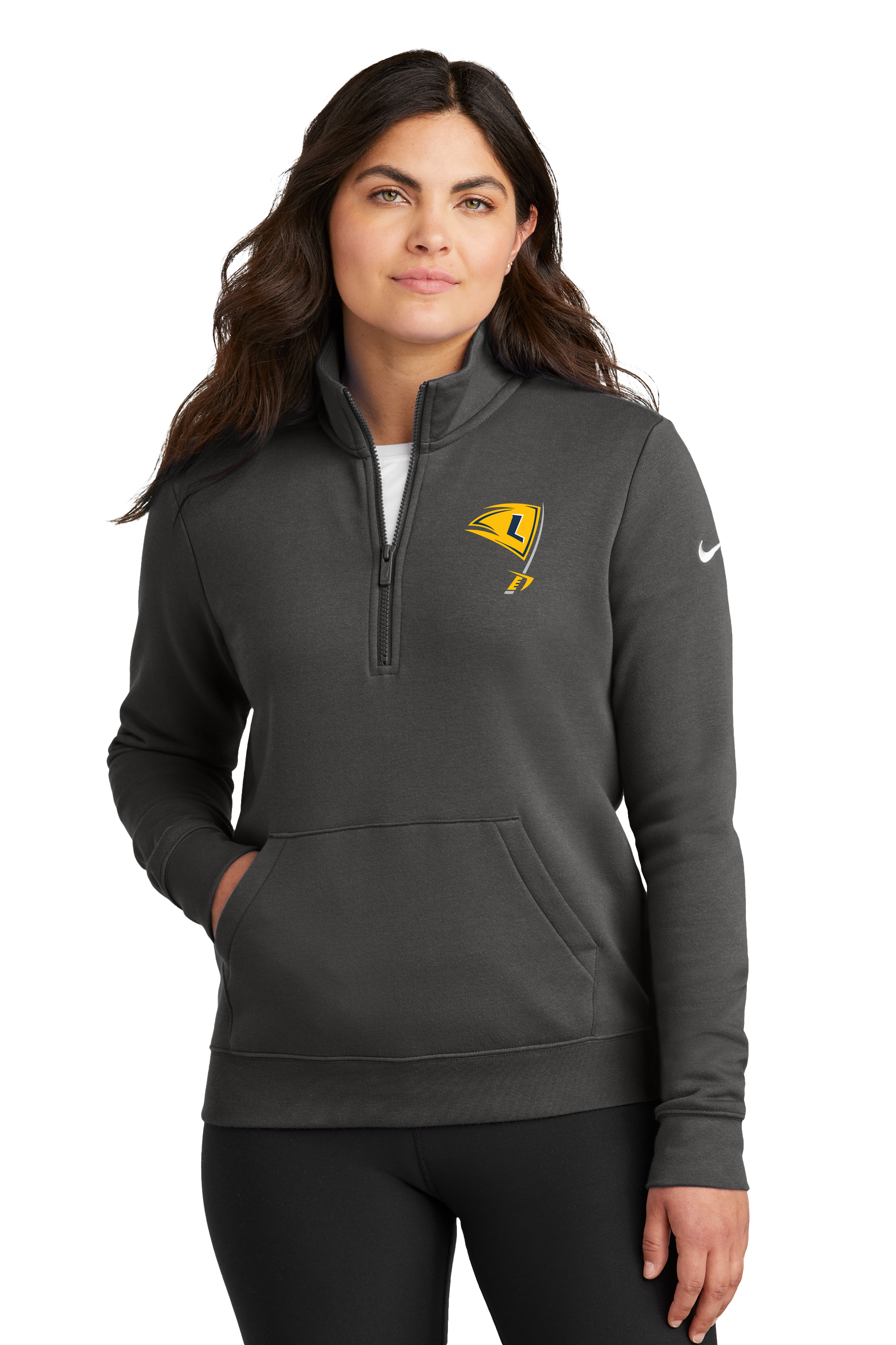 Howard Lake-Waverly-Winsted Football - Anthracite 1/2 Zip - Left Chest