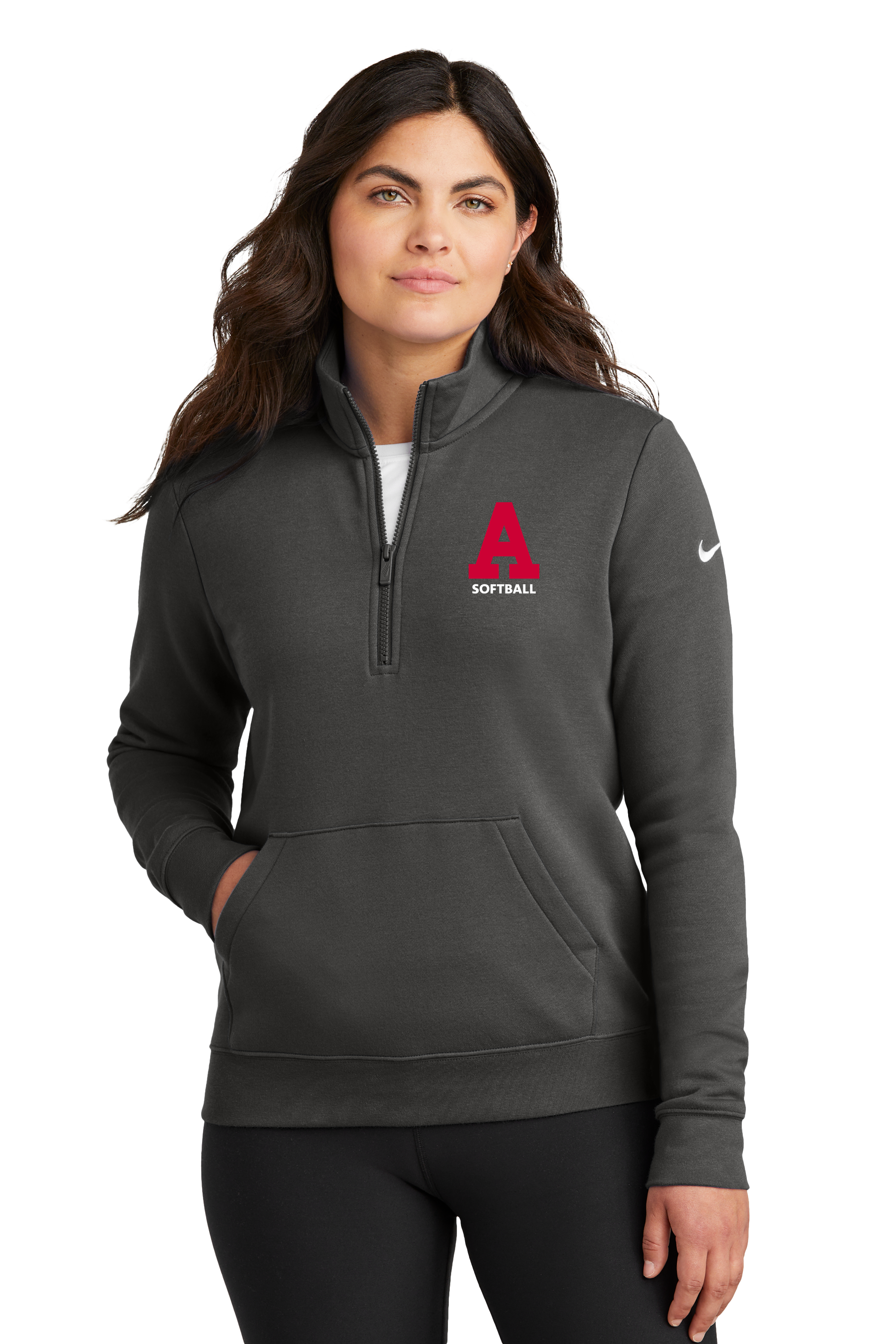 Austin Softball - Anthracite 1/2 Zip - Left Chest