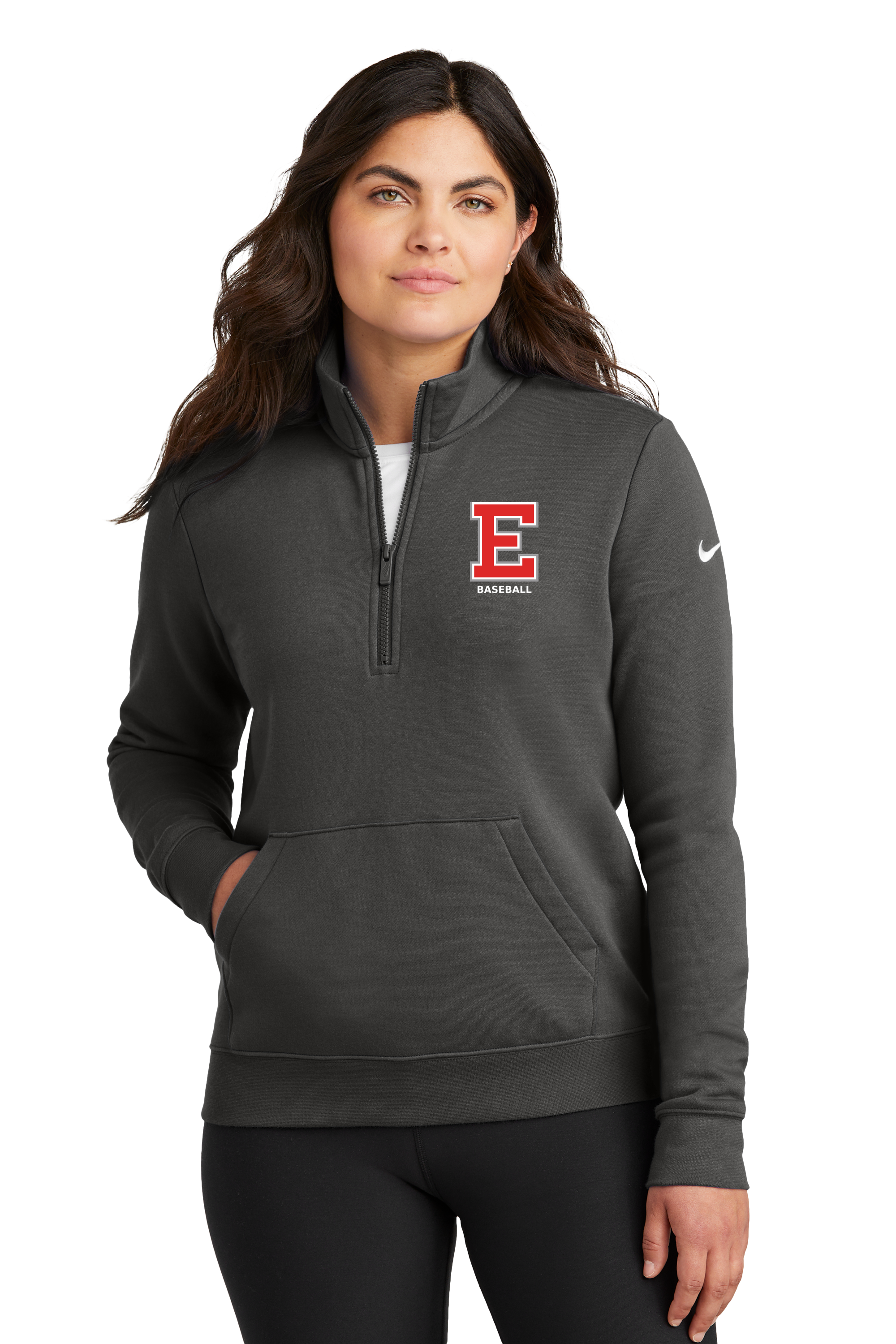 Duluth East Baseball - Anthracite 1/2 Zip - Left Chest