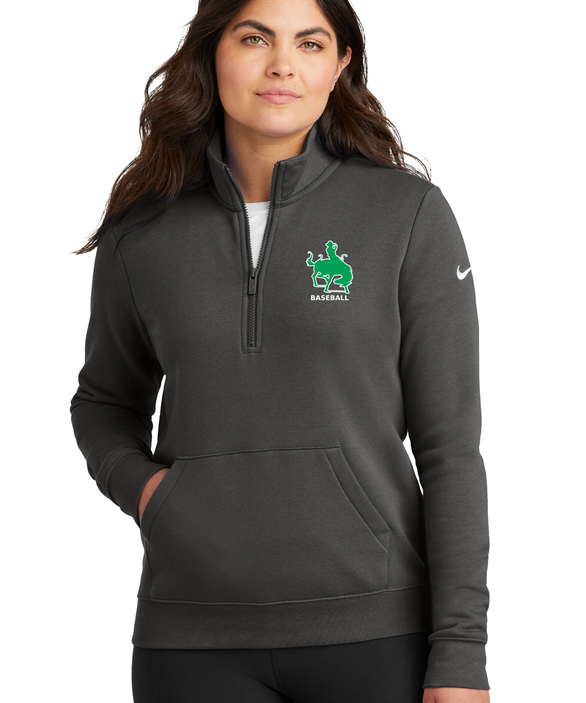 Breckenridge Baseball - Anthracite 1/2 Zip - Left Chest