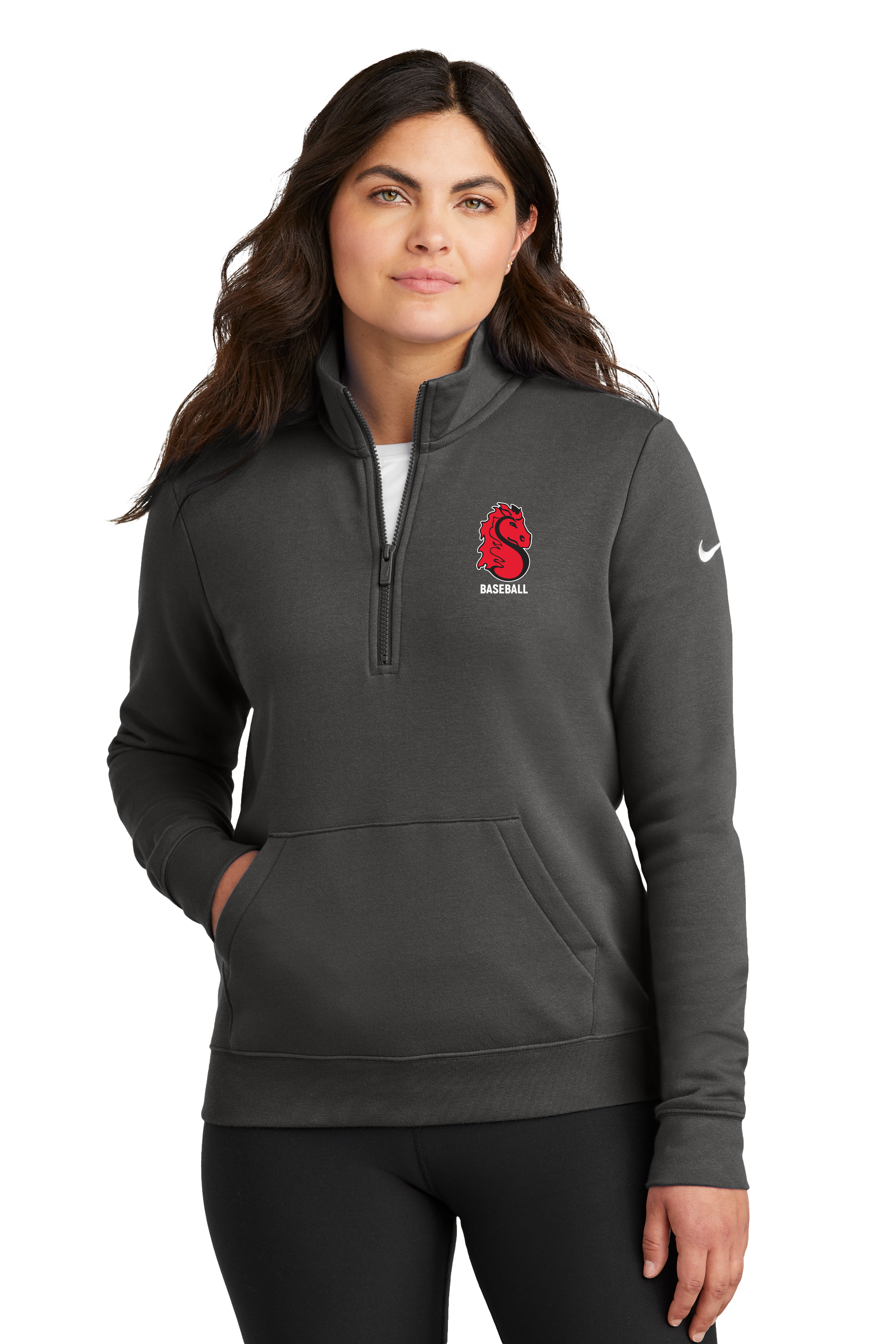 Stillwater Baseball - Anthracite 1/2 Zip - Left Chest