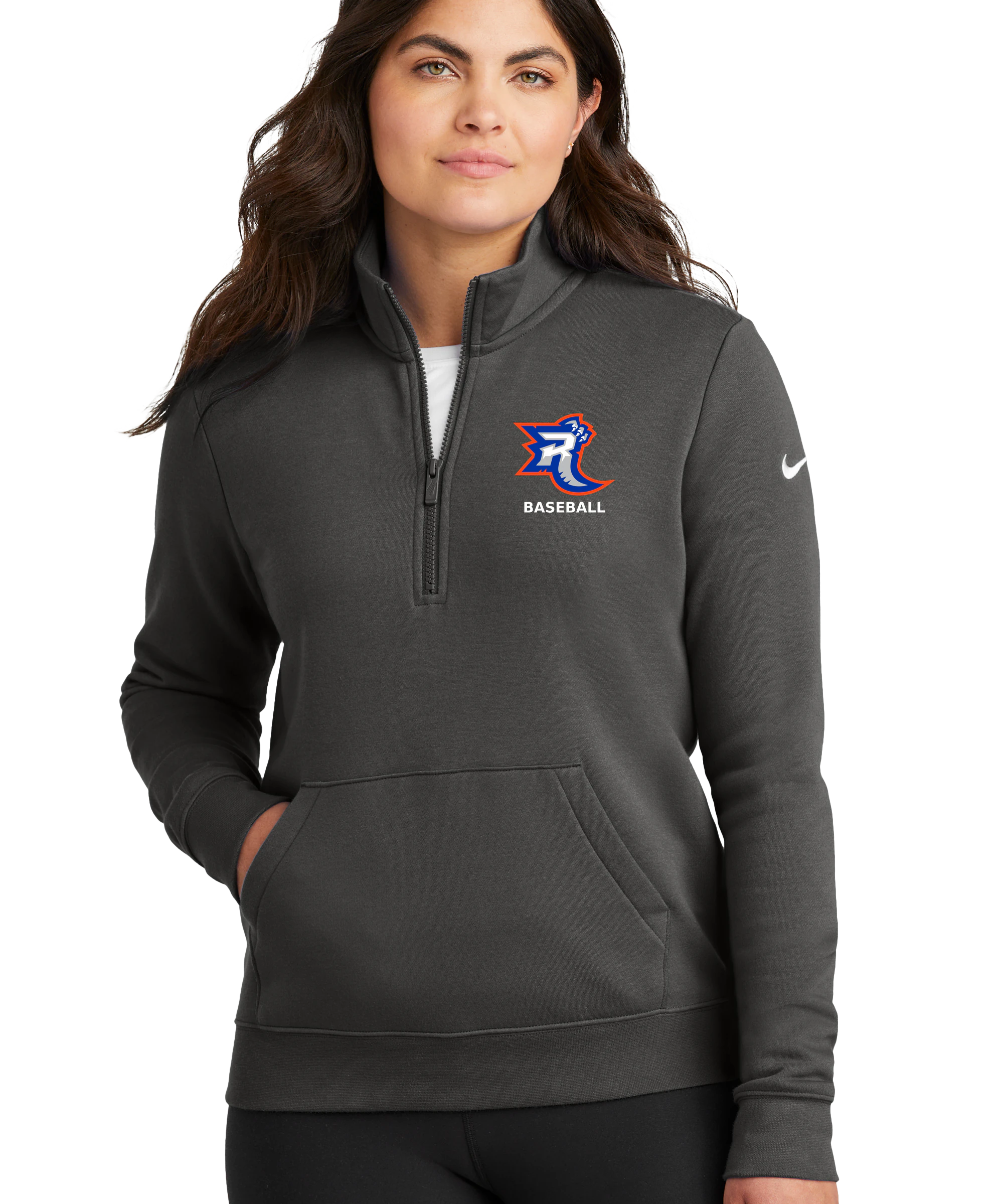 Carlton Wrenshall Baseball - Anthracite 1/2 Zip - Left Chest