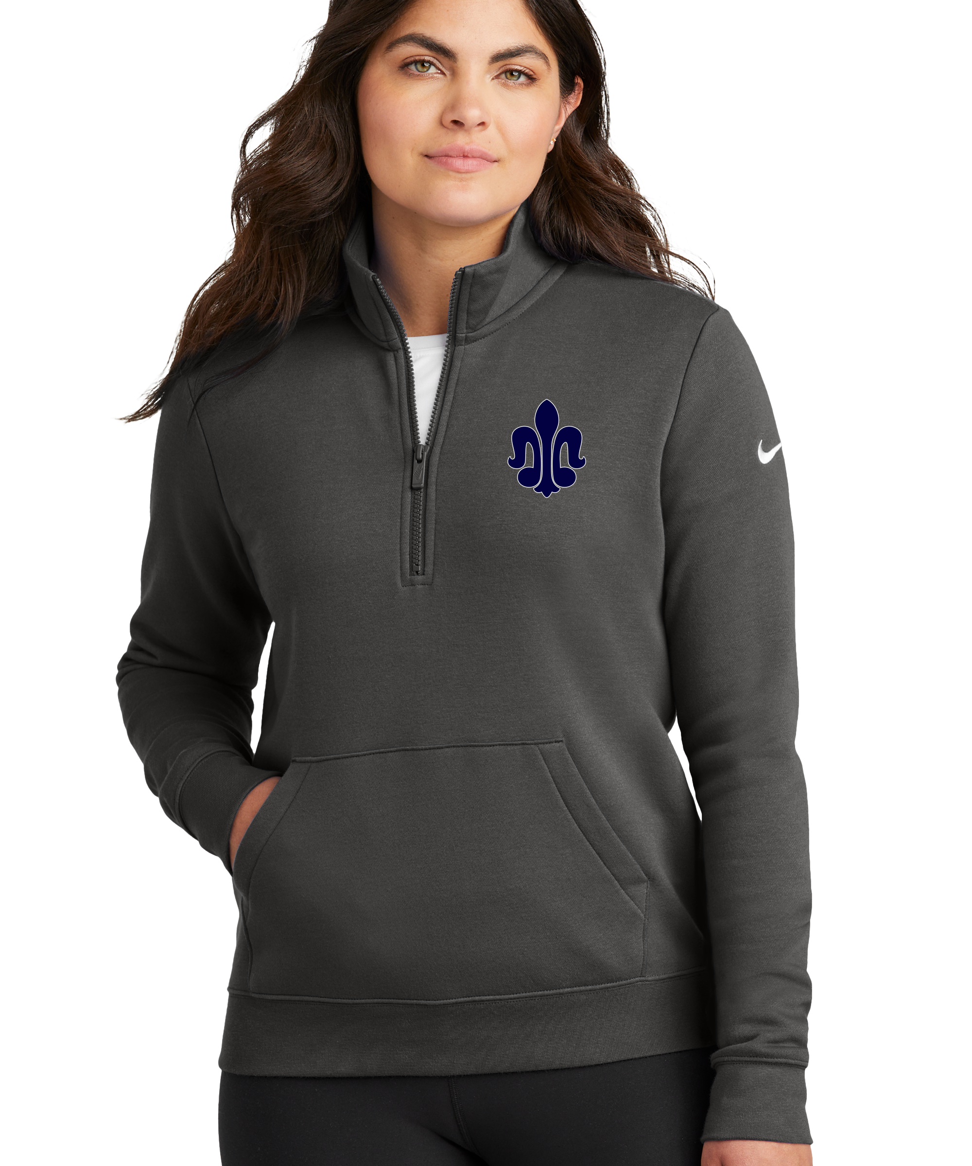 St. Peter Athletics - Anthracite 1/2 Zip - Left Chest