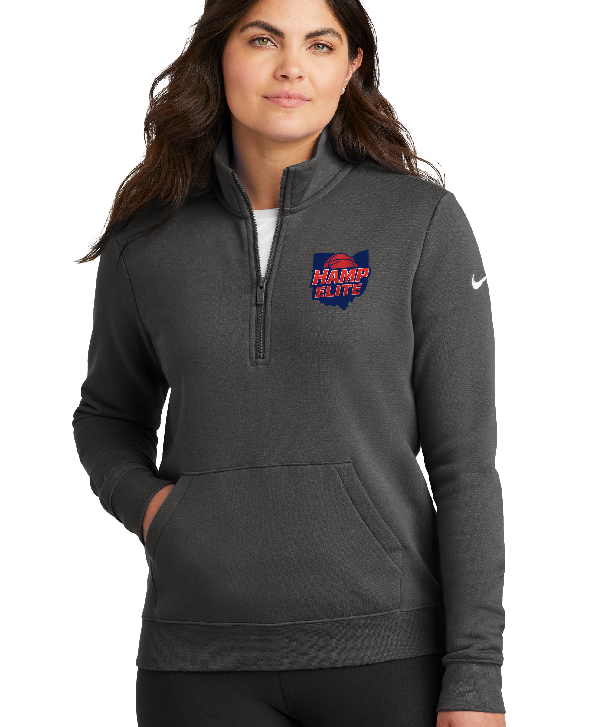 Hemp Elite - Anthracite 1/2 Zip - Left Chest