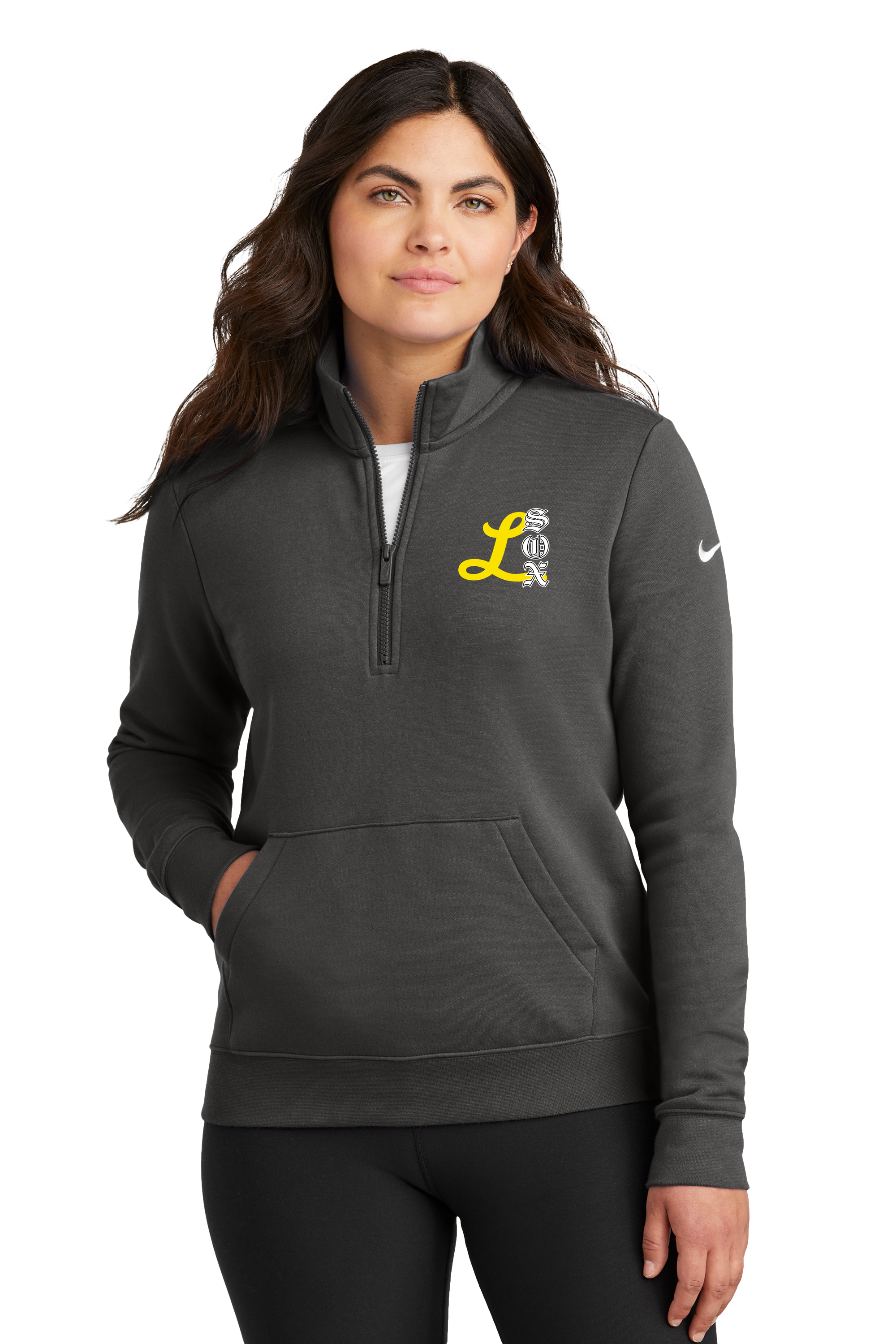 Lamberton LongSox Baseball - Anthracite 1/2 Zip - Left Chest