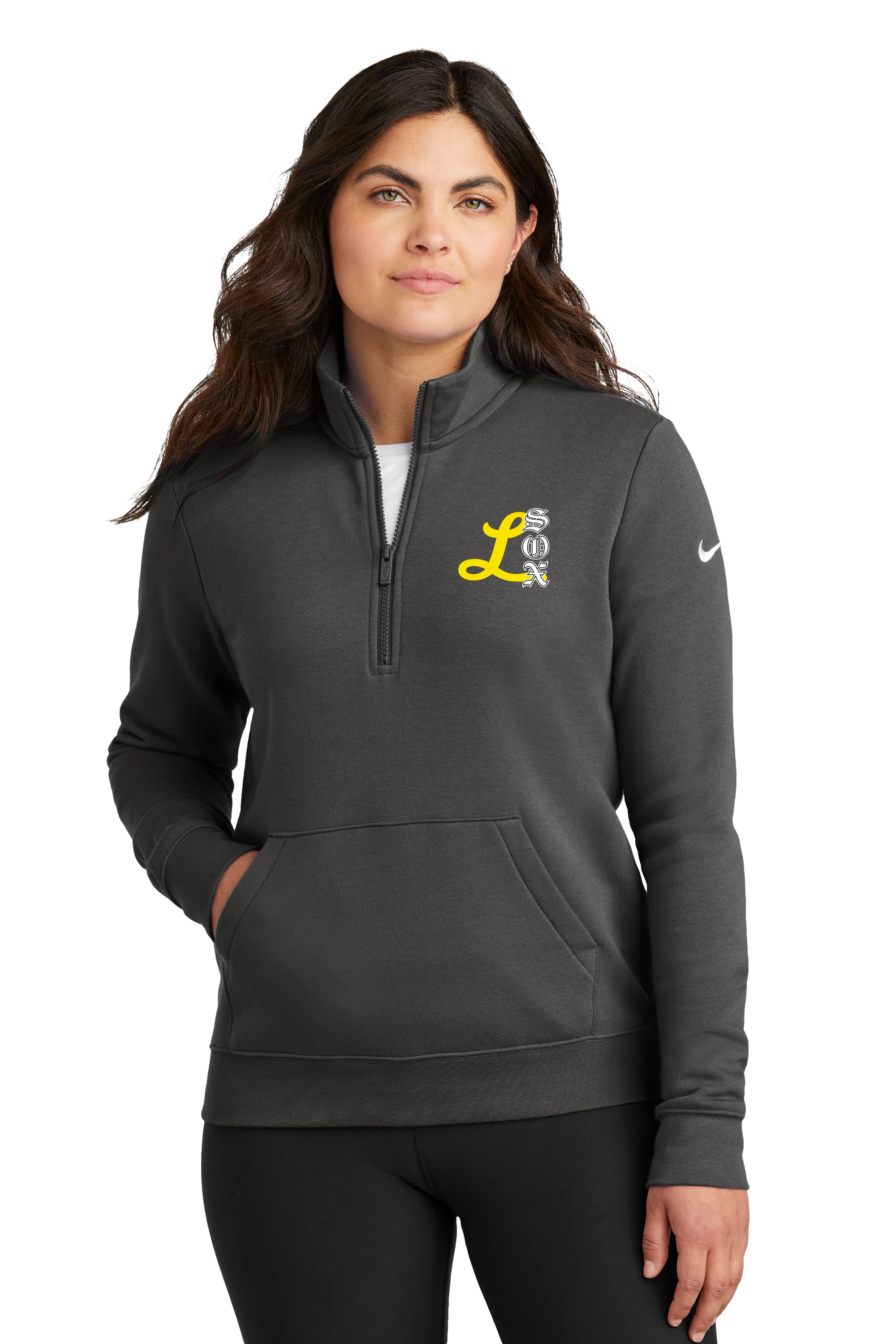 Lamberton LongSox Baseball - Anthracite 1/2 Zip - Left Chest