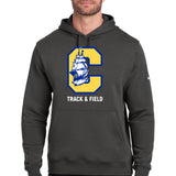 Clearview High School track_field - Anthracite Nike Club Fleece Sleeve Swoosh Pullover Hoodie NKDR1499