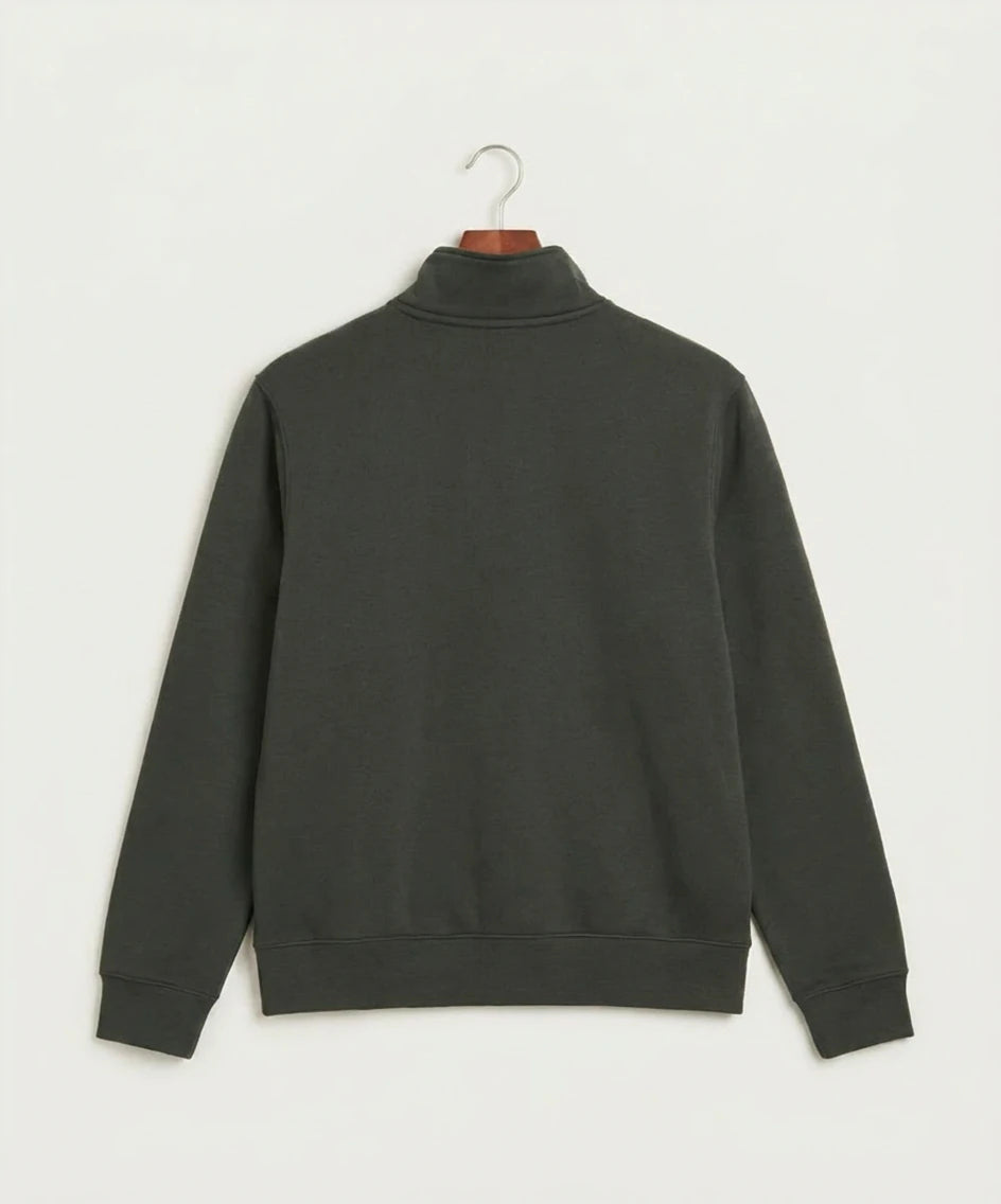 Hayfield High School Volleyball (Girls) - Anthracite Nike Club Fleece Sleeve Swoosh 1/2-Zip NKDX6718 (back)
