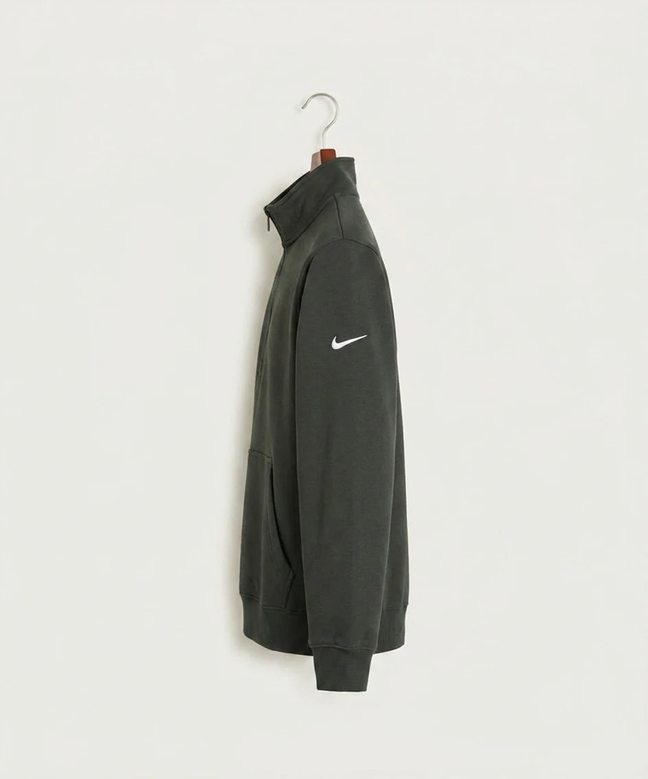 Amboy Football general - Anthracite Nike Club Fleece Sleeve Swoosh 1/2-Zip NKDX6718 (side)