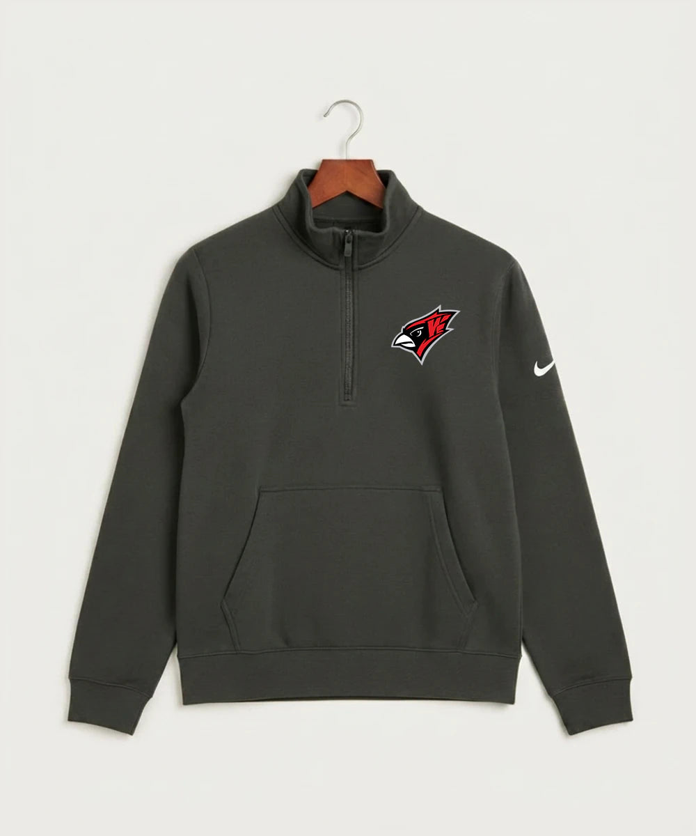 Willmar High School Athletics - Anthracite Nike Club Fleece Sleeve Swoosh 1/2-Zip NKDX6718