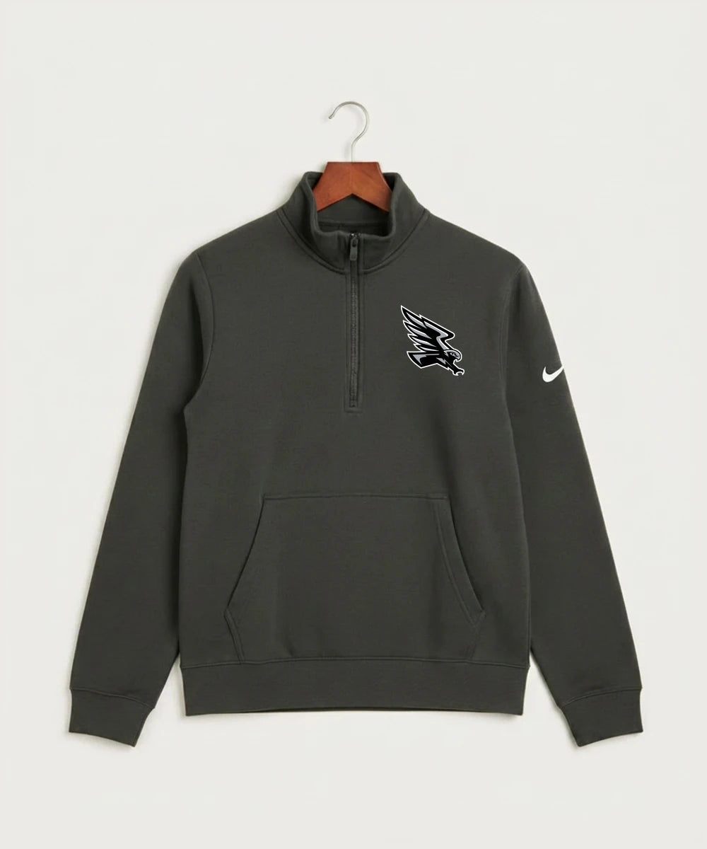 Red Rock Central High School Football (Boys) - Anthracite Nike Club Fleece Sleeve Swoosh 1/2-Zip NKDX6718