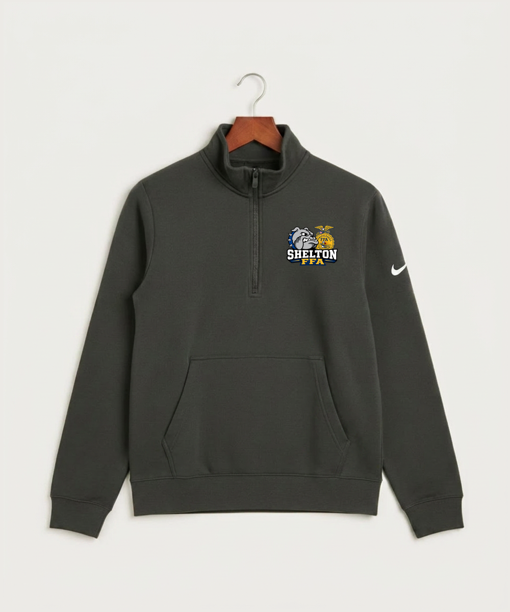 Shelton High School FFA general - Anthracite Nike Club Fleece Sleeve Swoosh 1/2-Zip NKDX6718