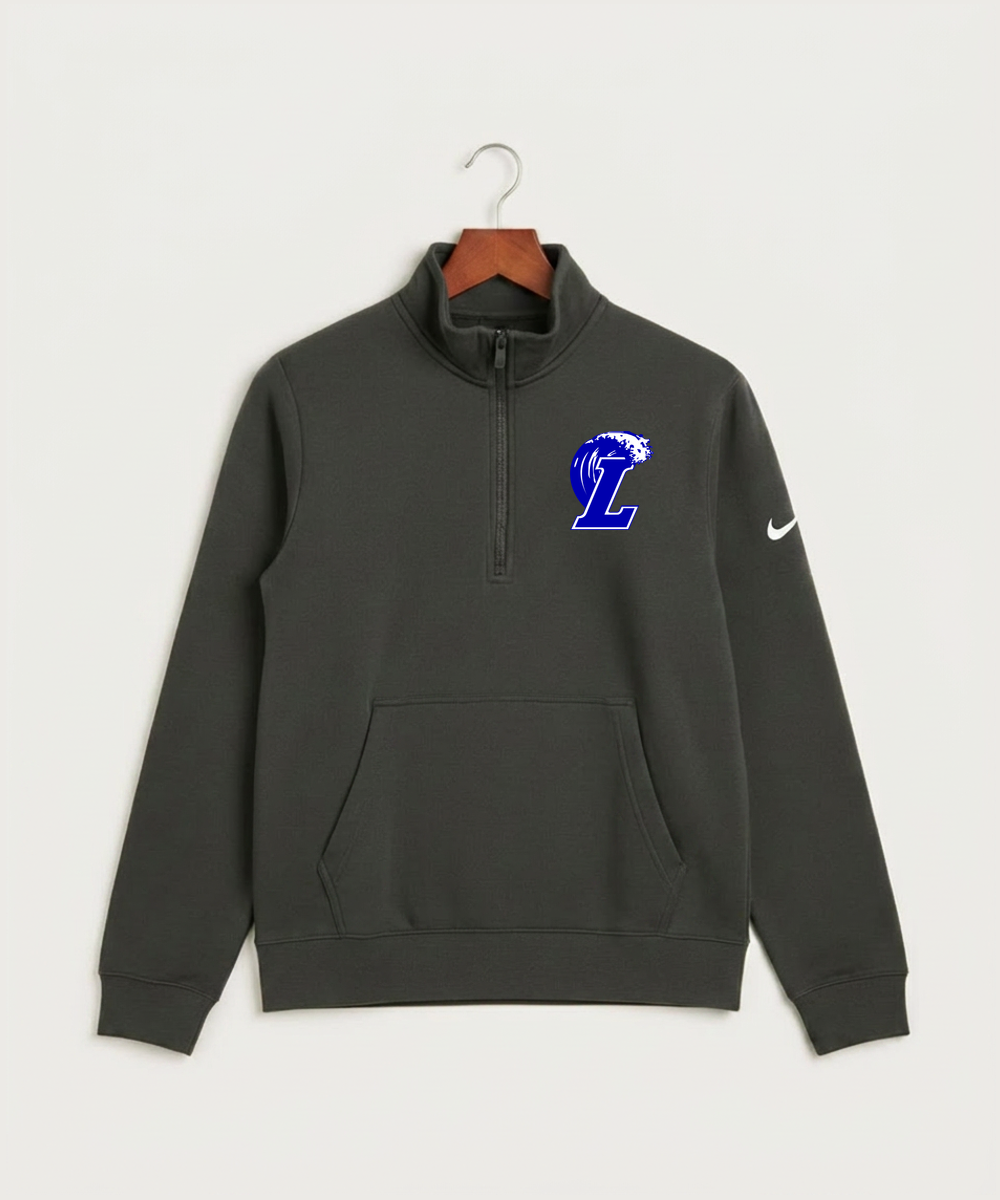 Lakeview High School Football (Boys) - Anthracite Nike Club Fleece Sleeve Swoosh 1/2-Zip NKDX6718