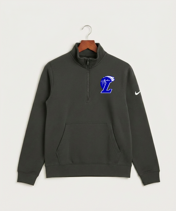 Lakeview High School Football (Boys) - Anthracite Nike Club Fleece Sleeve Swoosh 1/2-Zip NKDX6718