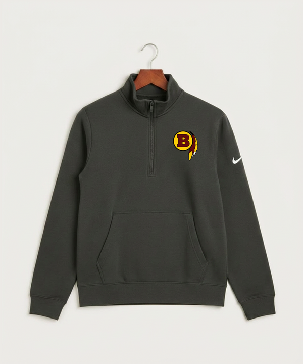 Benson High School Football (Boys) - Anthracite Nike Club Fleece Sleeve Swoosh 1/2-Zip NKDX6718