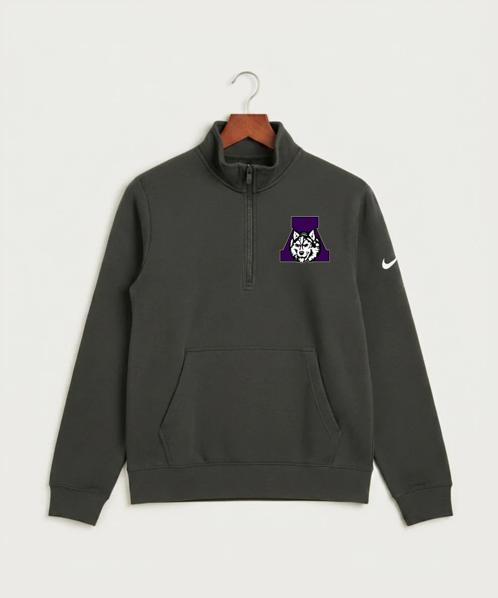 Albany High School Cheerleading - Anthracite Nike Club Fleece Sleeve Swoosh 1/2-Zip NKDX6718