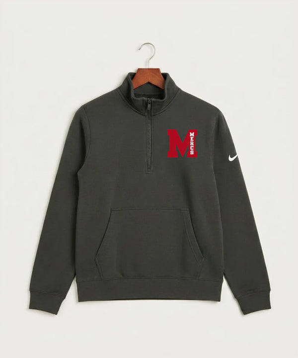 Mcgregor High School Football (Boys) - Anthracite Nike Club Fleece Sleeve Swoosh 1/2-Zip NKDX6718