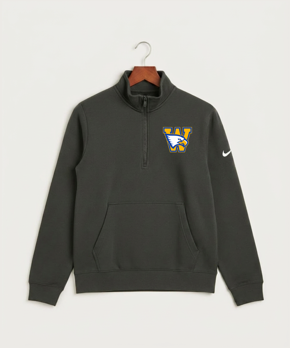 Windom Area High School Football (Boys) - Anthracite Nike Club Fleece Sleeve Swoosh 1/2-Zip NKDX6718