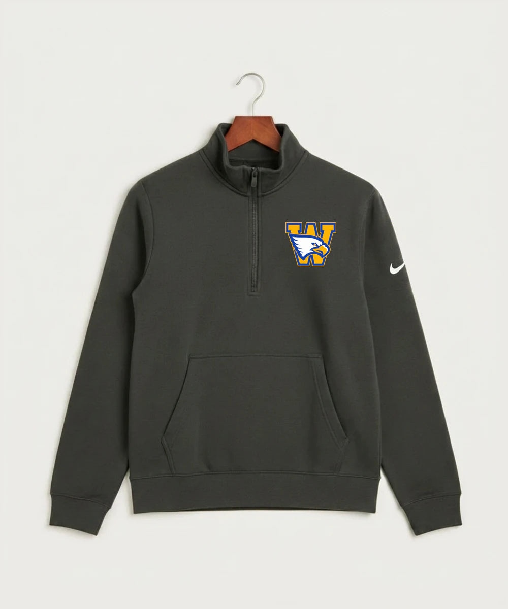 Windom Area High School Football (Boys) - Anthracite Nike Club Fleece Sleeve Swoosh 1/2-Zip NKDX6718