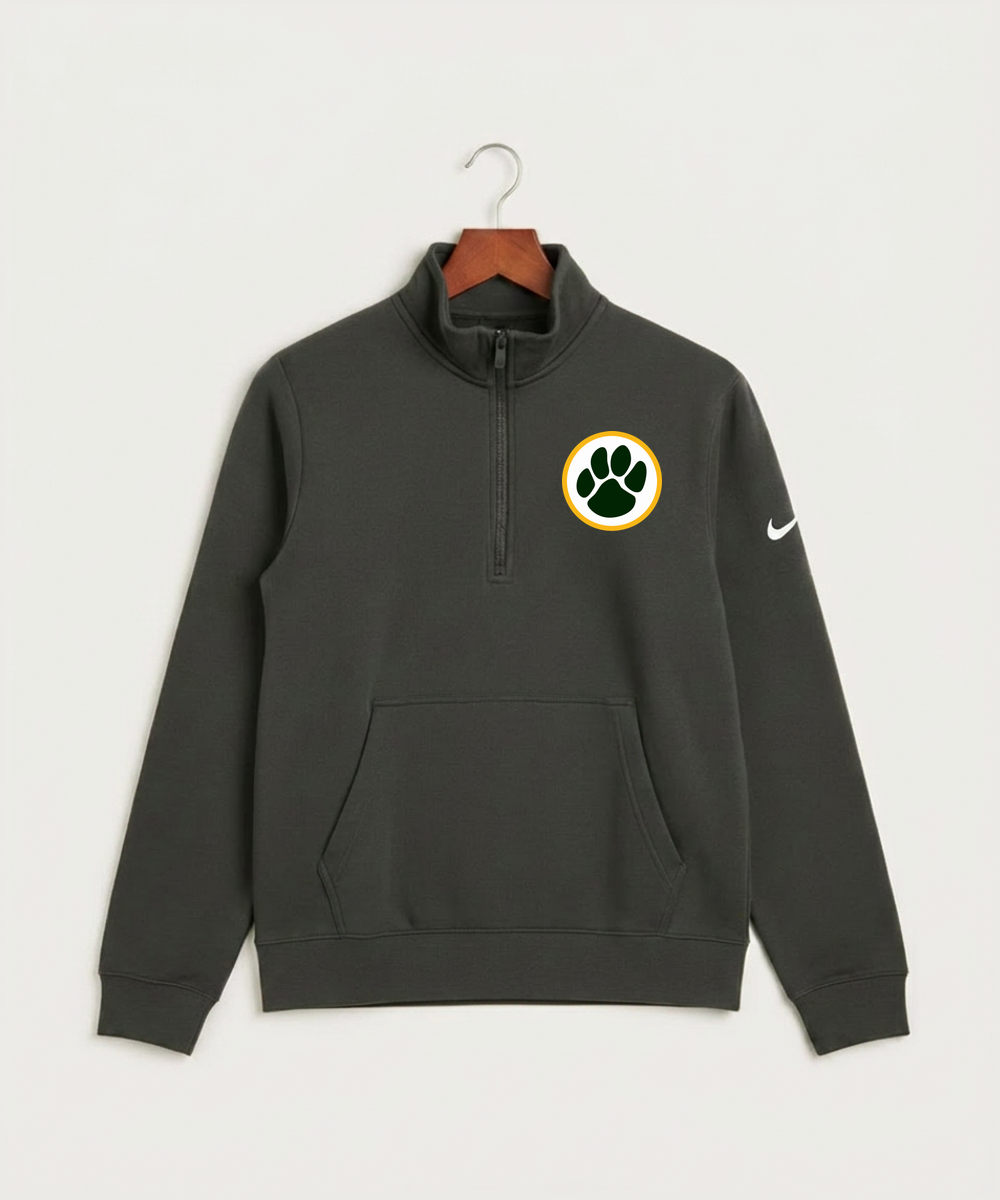 Ashwaubenon High School Baseball (Boys) - Anthracite Nike Club Fleece Sleeve Swoosh 1/2-Zip NKDX6718
