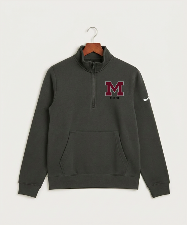 Moline Cheer general - Anthracite Nike Club Fleece Sleeve Swoosh 1/2-Zip NKDX6718